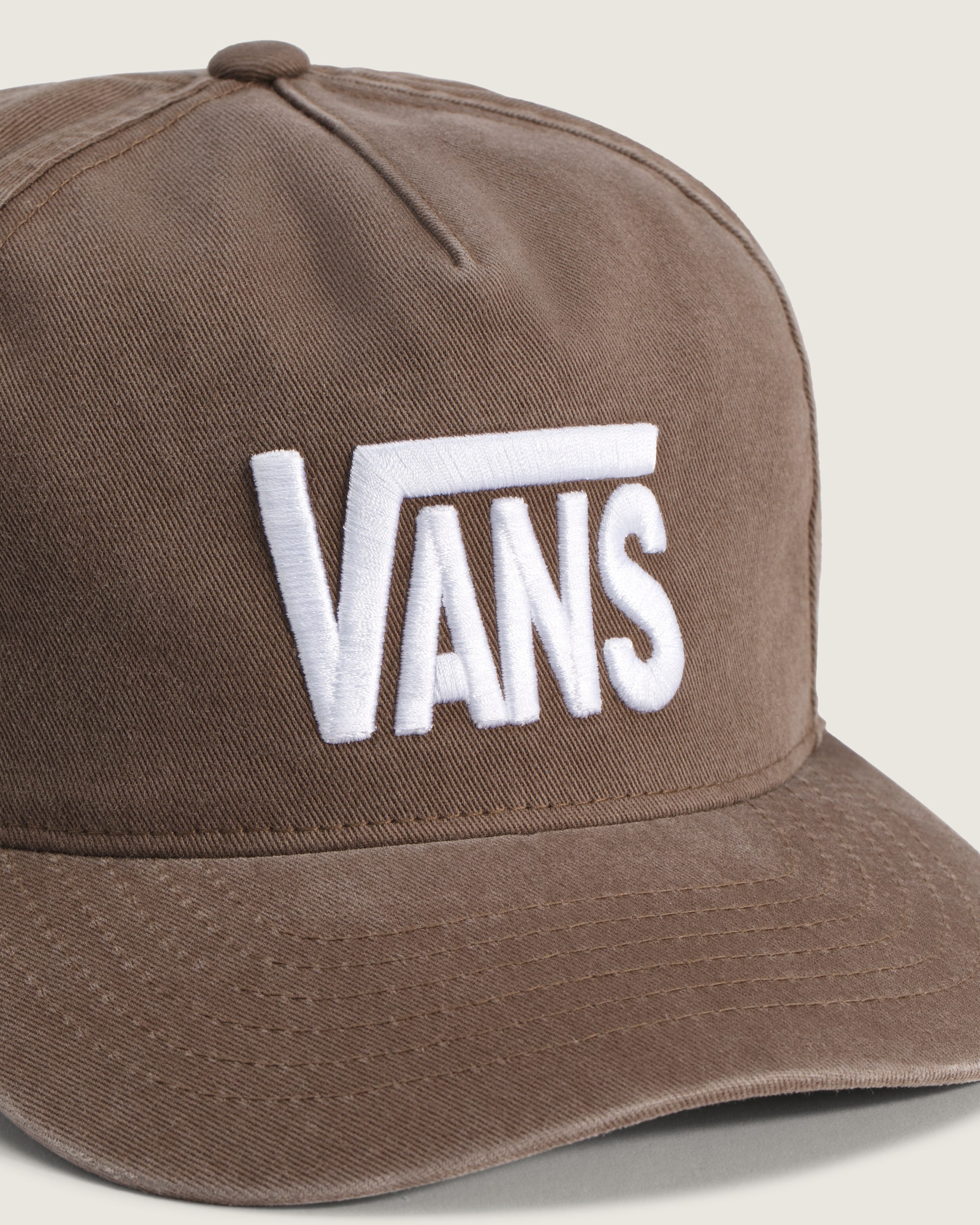 Stretch Logo Snapback Hat VANS Vintage Cocoa ALT1