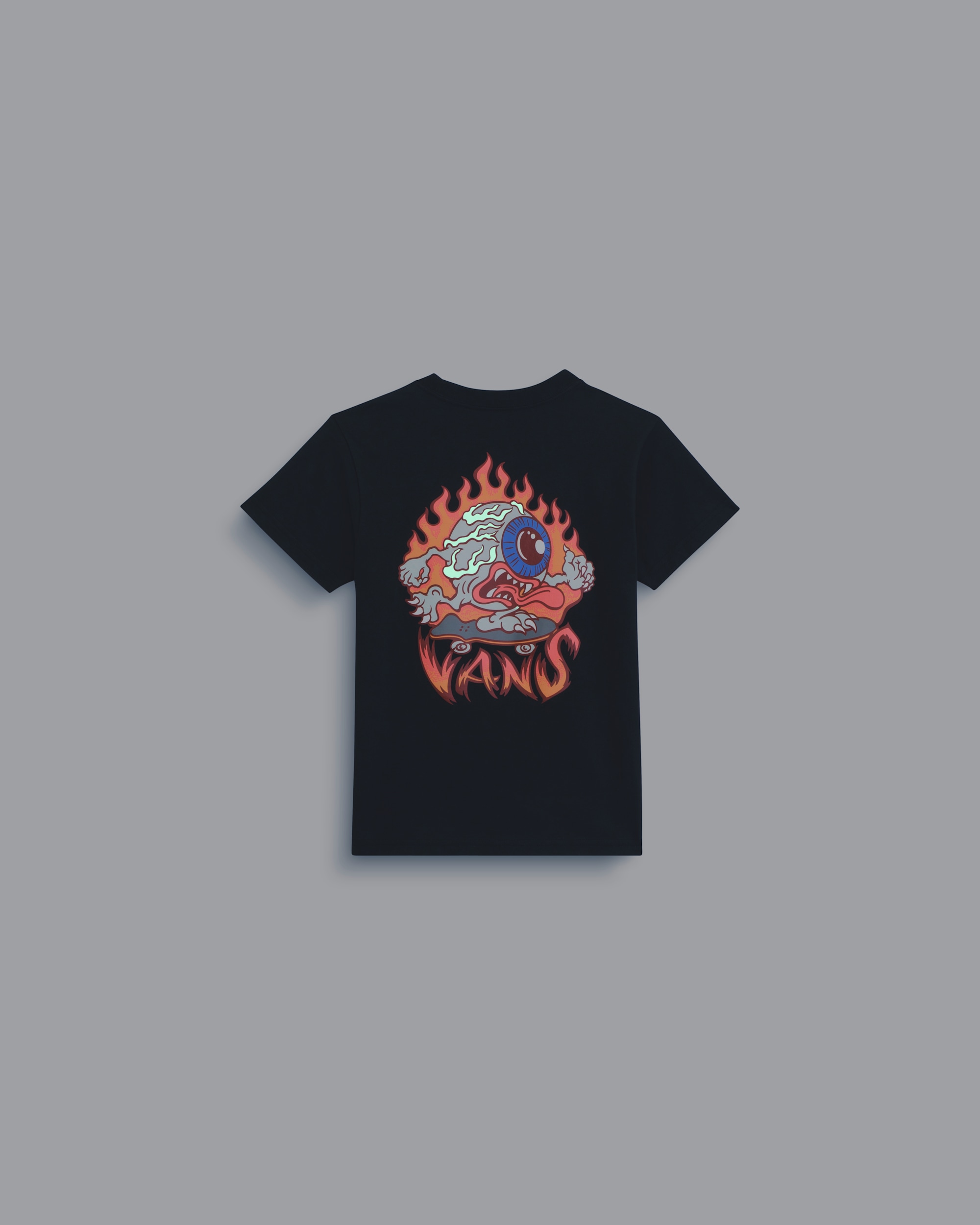 Little Kids Eye Skate Glow In The Dark TShirt VANS GlowintheDark  Black ALT2
