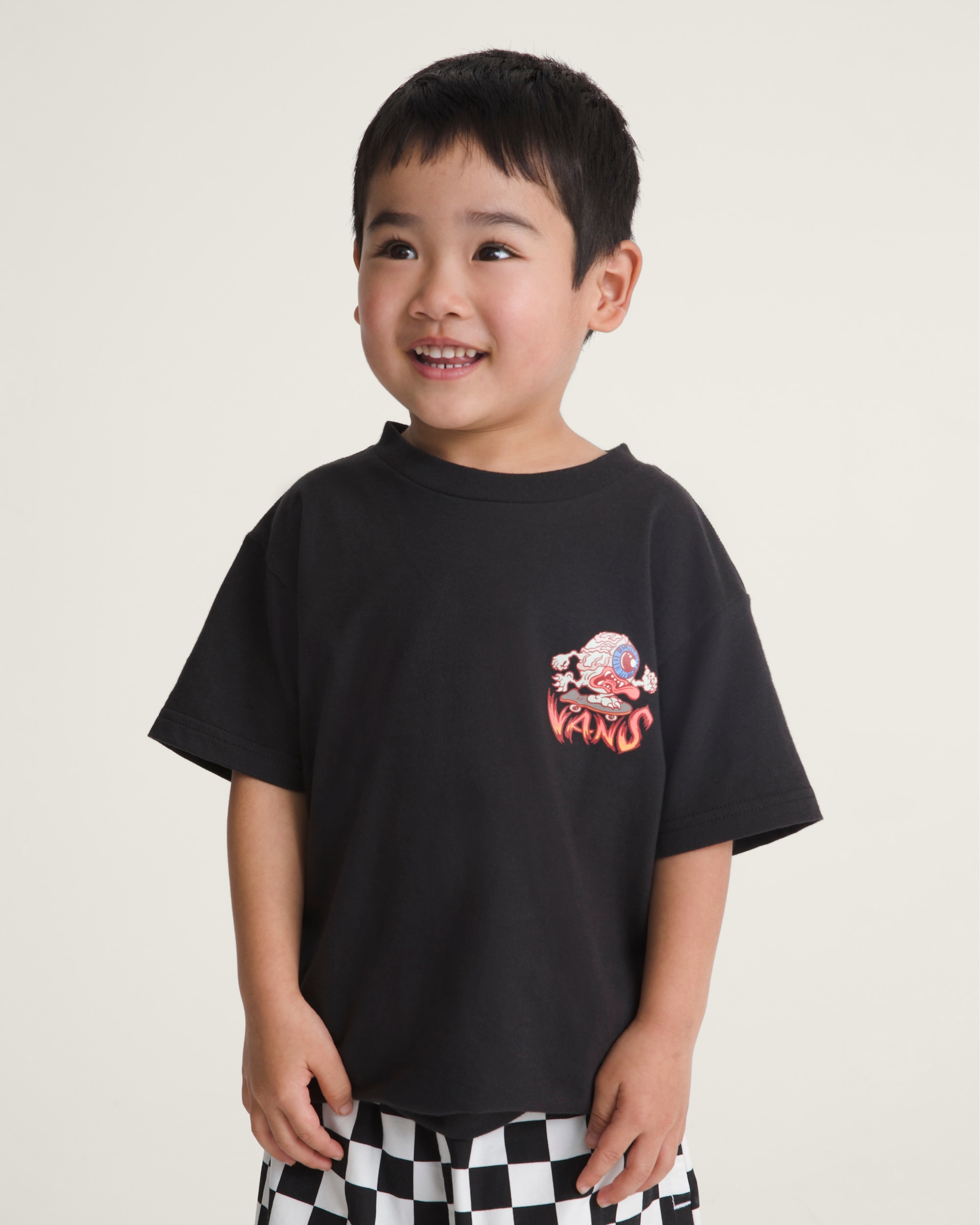 Little Kids Eye Skate TShirt VANS GlowintheDark  Black ALT4