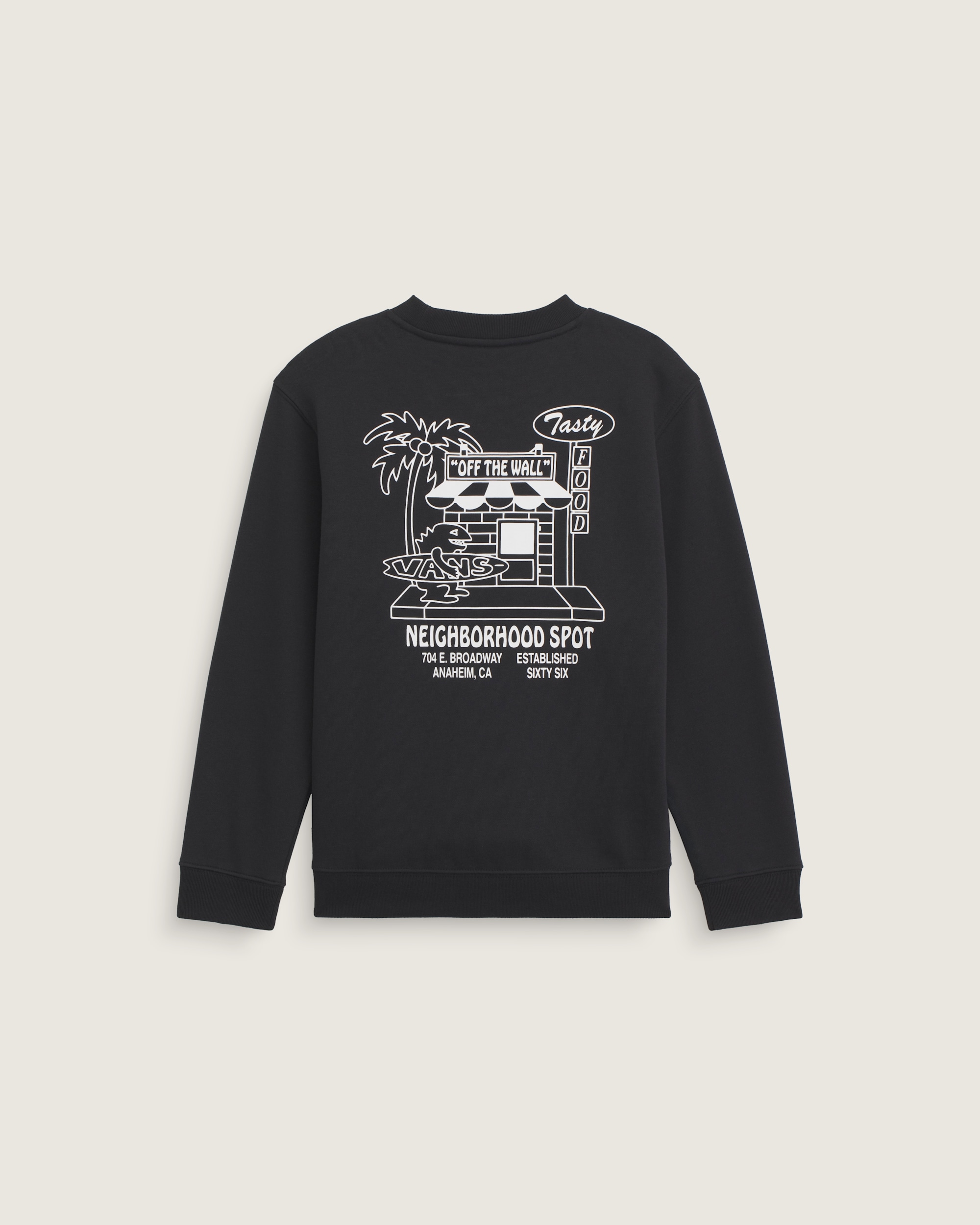Kids Food Spot Crew Pullover VANS Black HERO