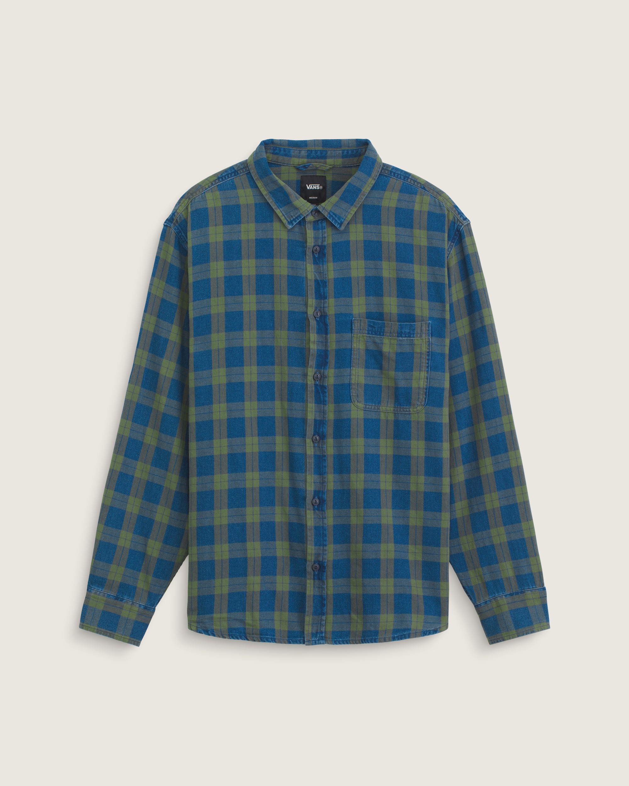 Lawson Solid Oxford Long Sleeve Shirt VANS Green Balsam HERO