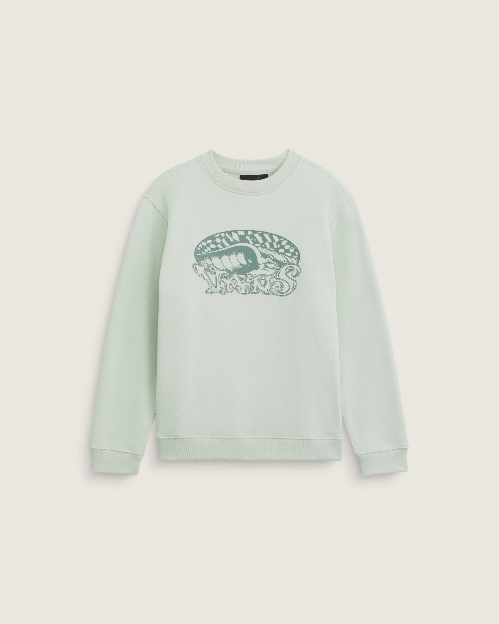 Kids Overhead Crew Sweatshirt VANS Dusty Mint Green HERO