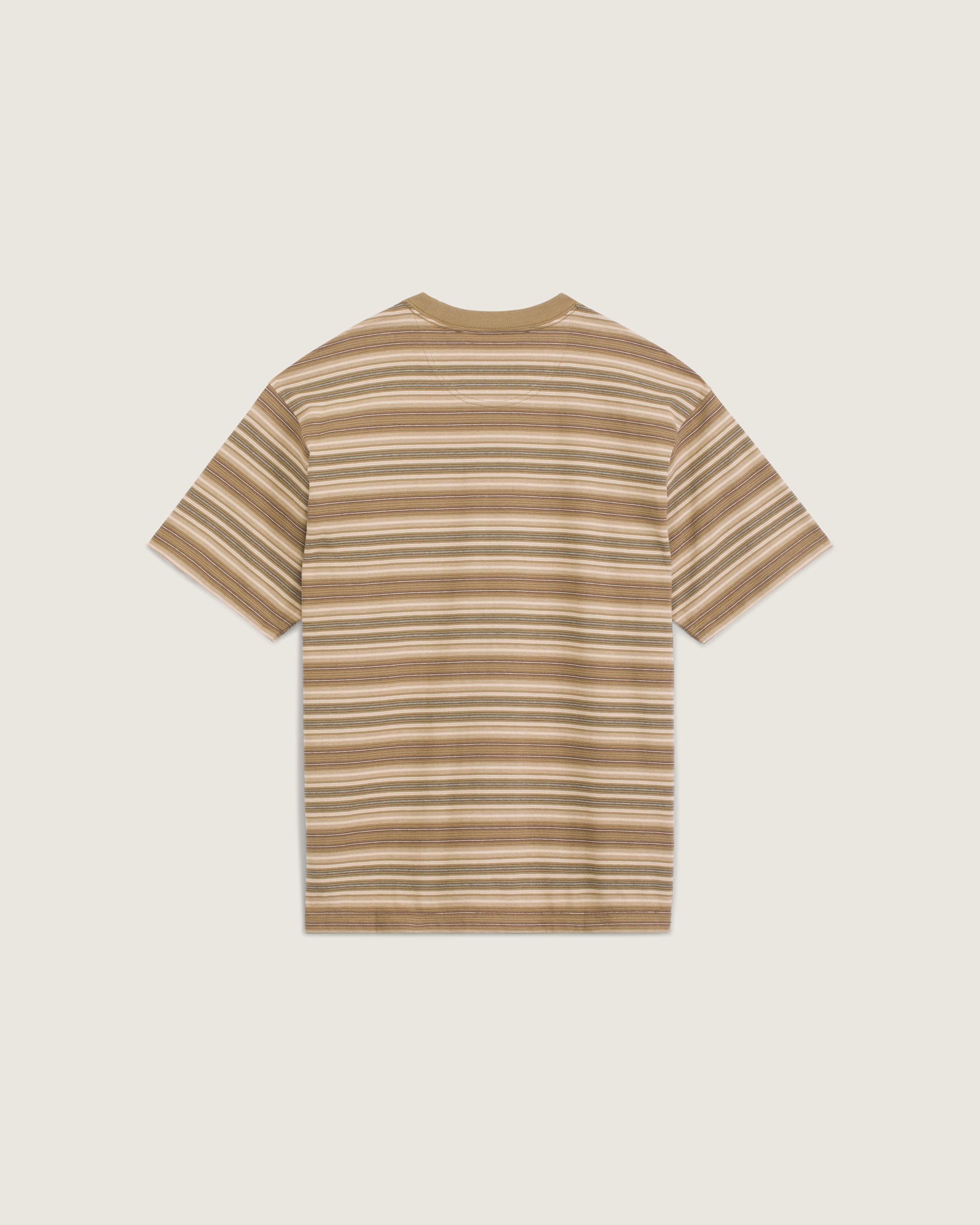 Ringer Striped Knit Shirt VANS Olive Brown ALT1