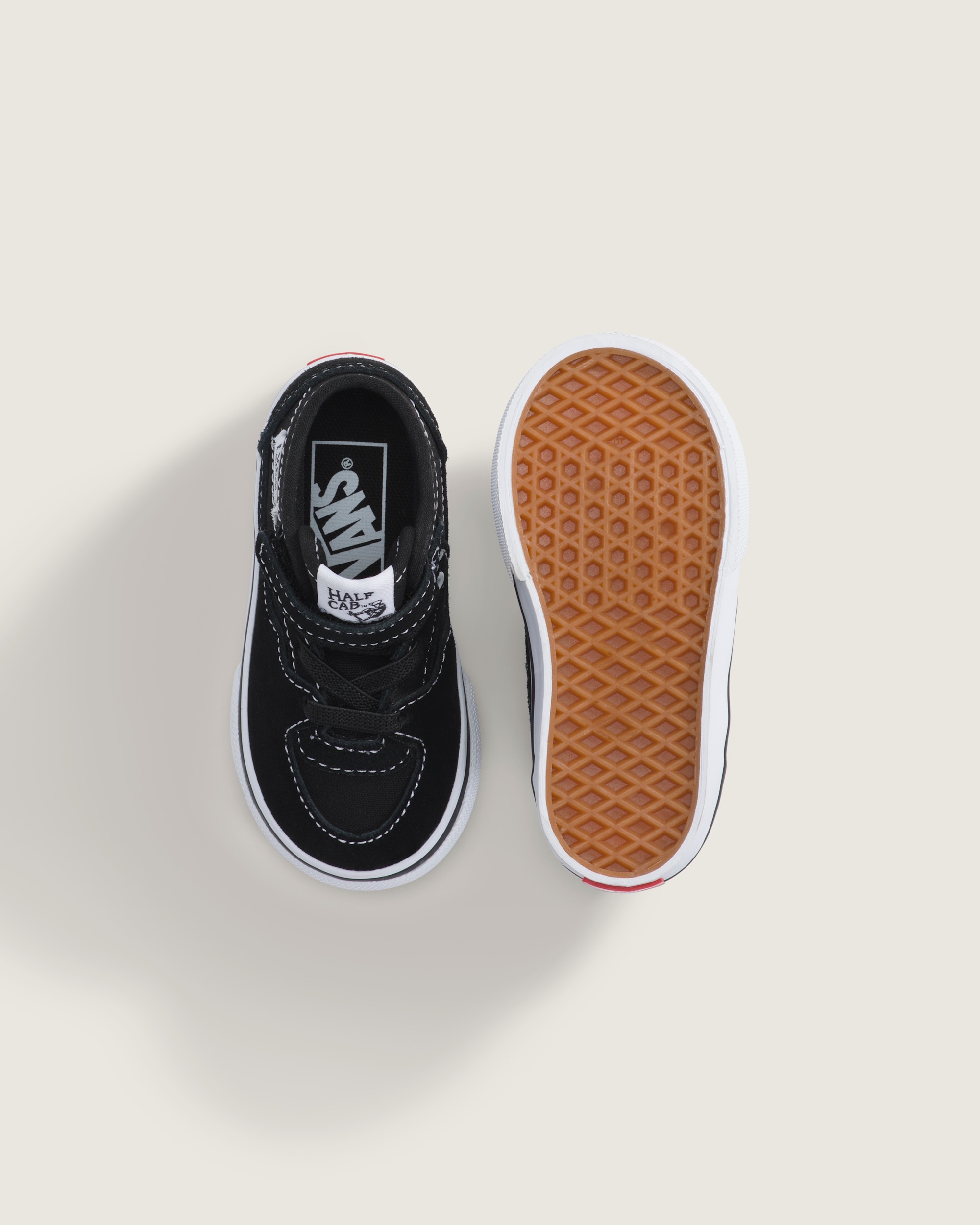 Toddler Half Cab Decon Shoe VANS Suede Black  White ALT2