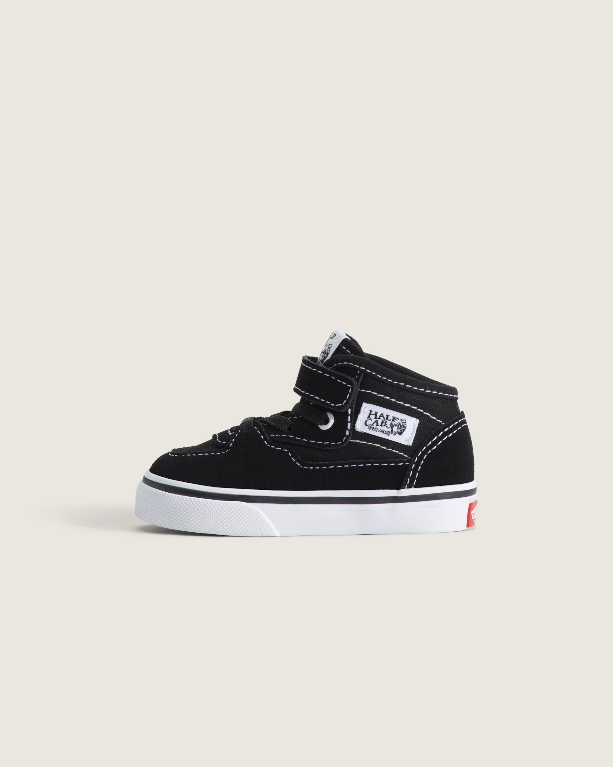 Toddler Half Cab Decon Shoe VANS Suede Black  White HERO