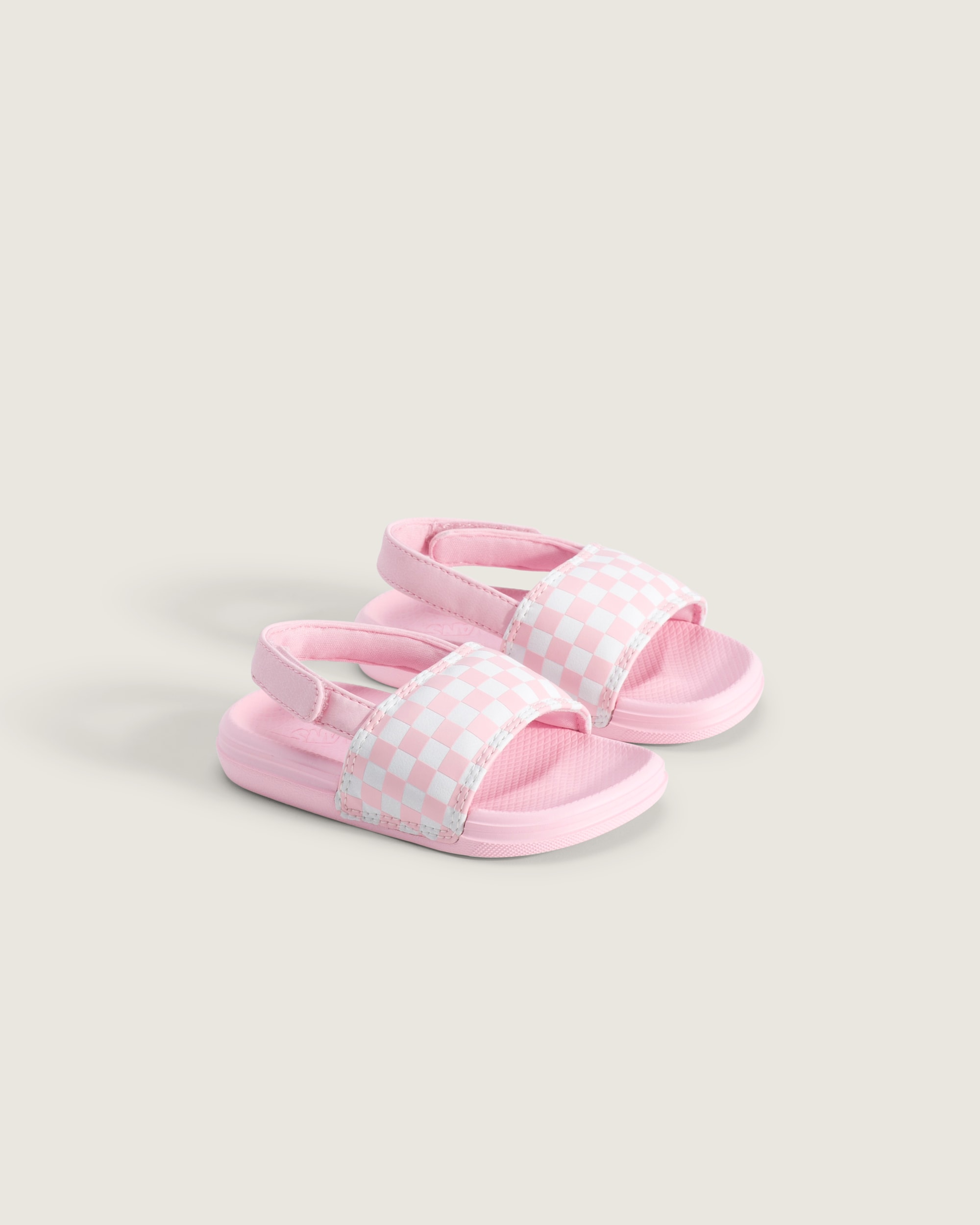 Toddler La Costa V Slide VANS Checkerboard Coral Blush Pink ALT1