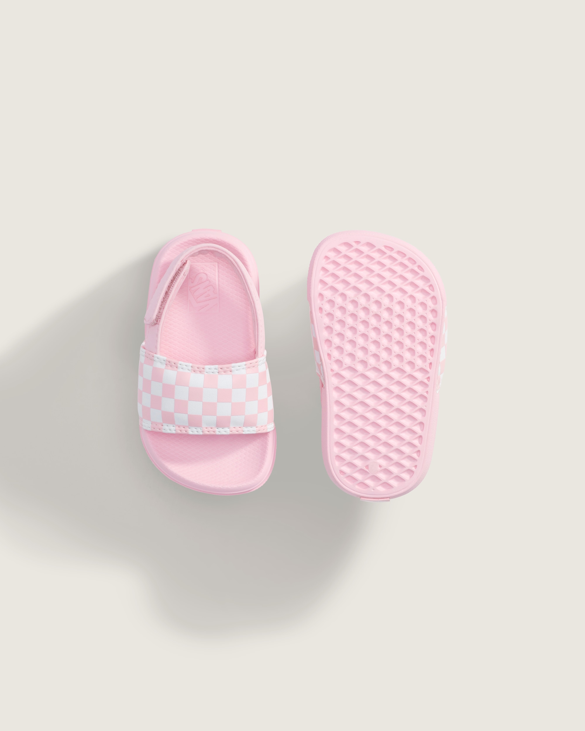 Toddler La Costa V Slide VANS Checkerboard Coral Blush Pink ALT2