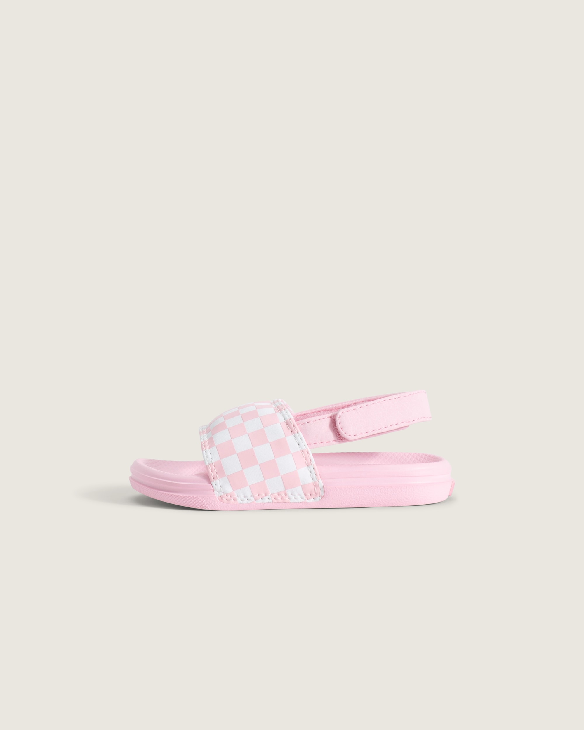 Toddler La Costa V Slide VANS Checkerboard Coral Blush Pink HERO