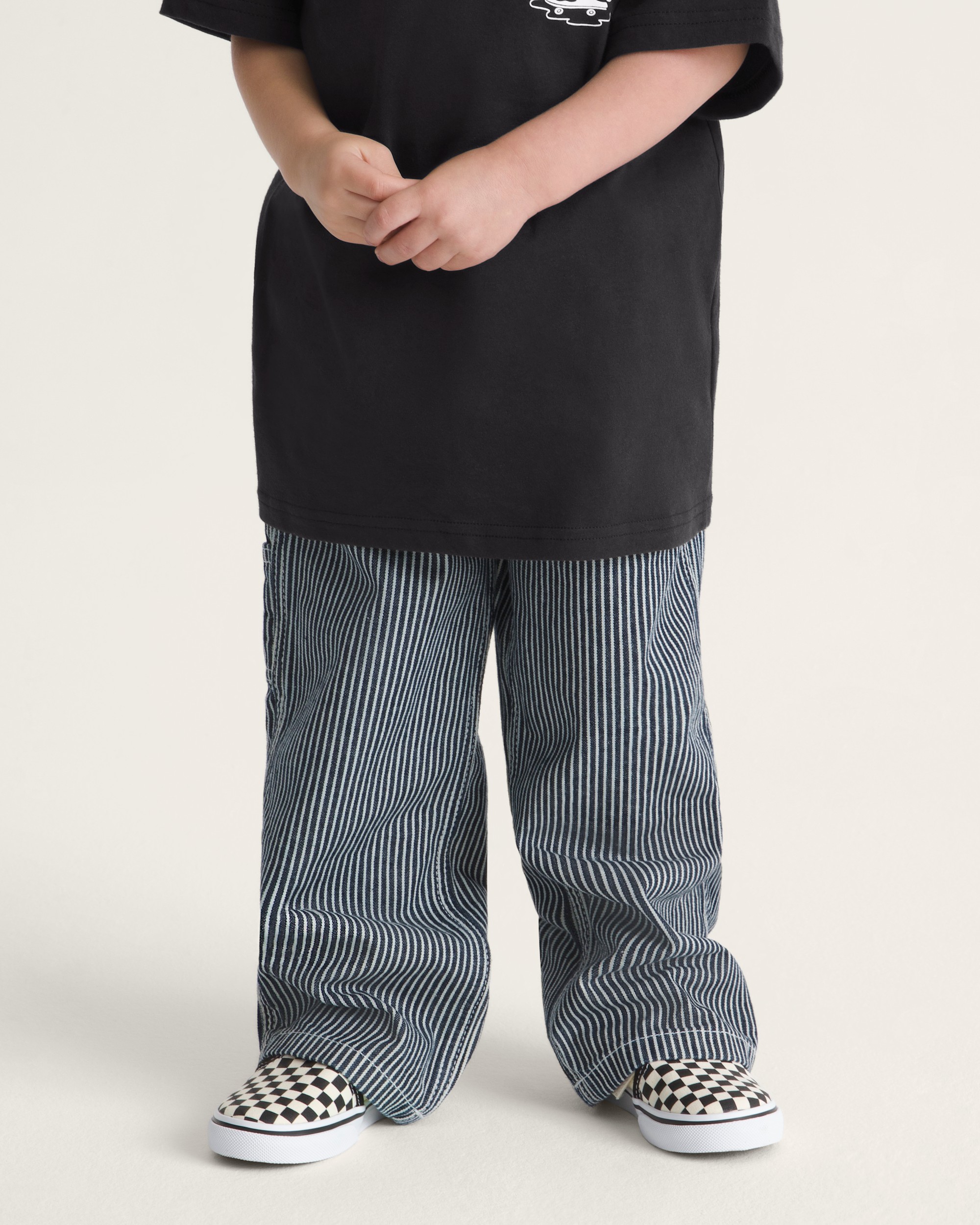 Little Kids Drill Chore Loose Stripe Pants VANS Indigo ALT2