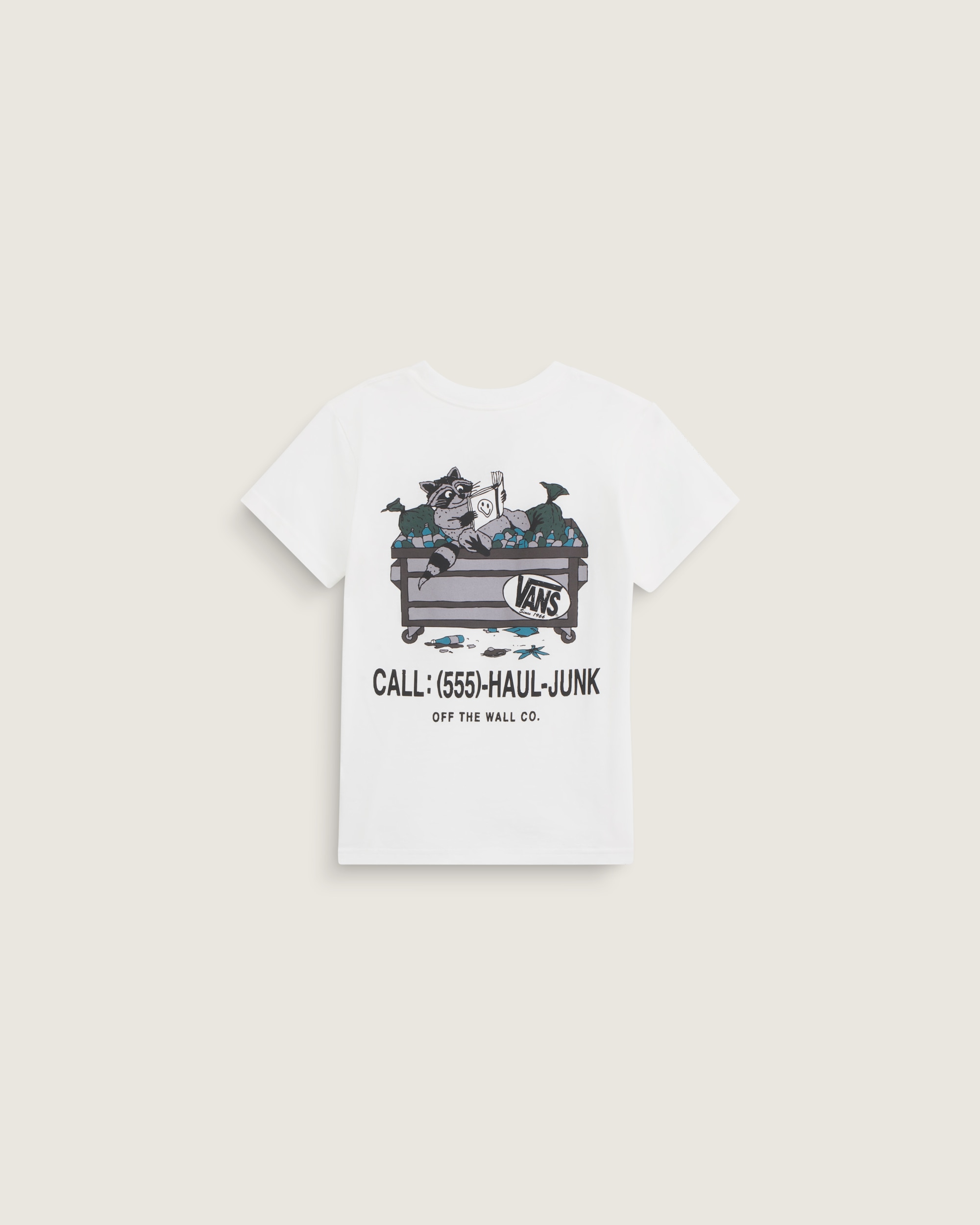 Little Kids Dumpster Raccoon TShirt VANS White HERO