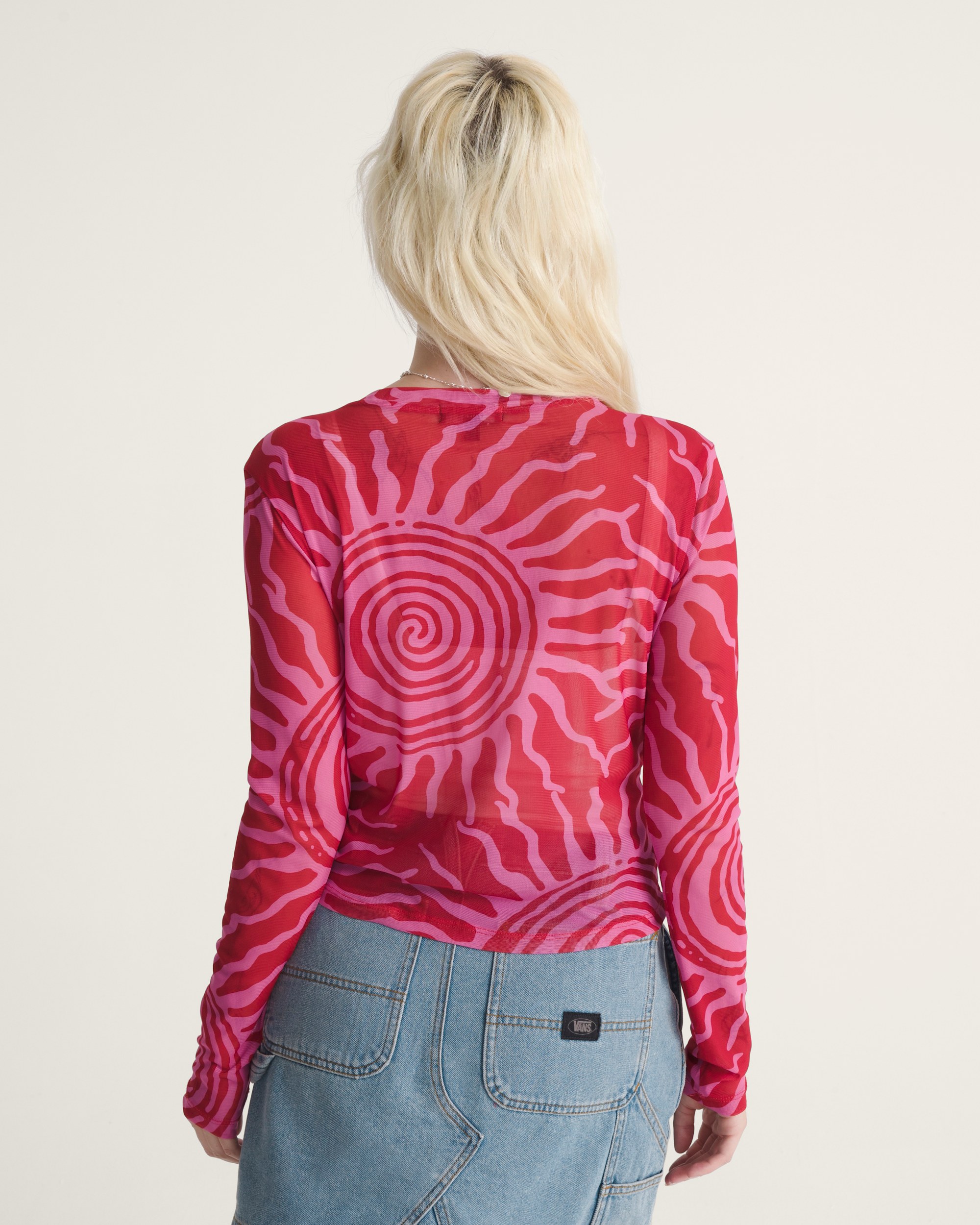 Ludlow Mesh Long Sleeve Top VANS Racing Red ALT3