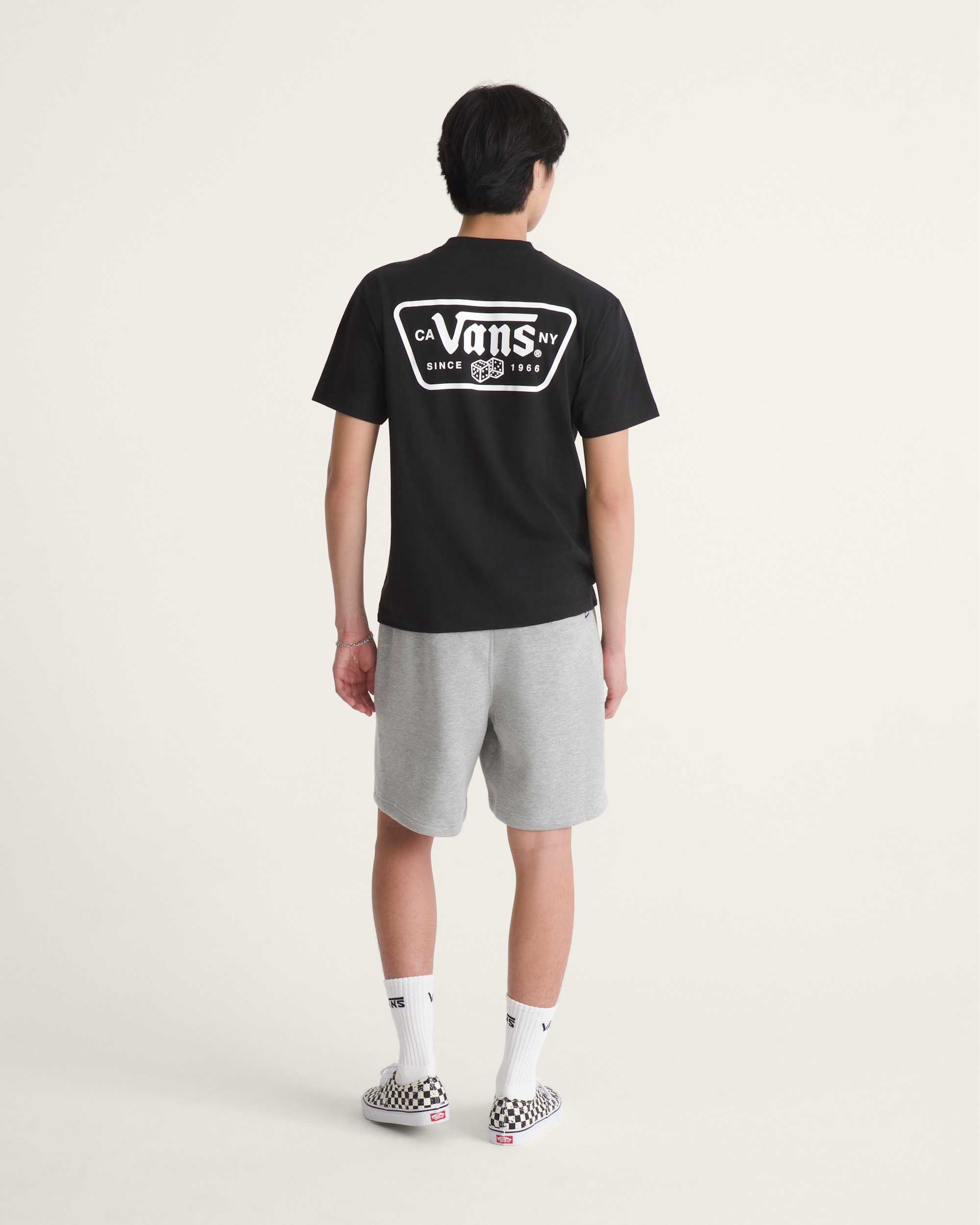 Stretch Logo Fleece Pants VANS Cement Heather Grey ALT4