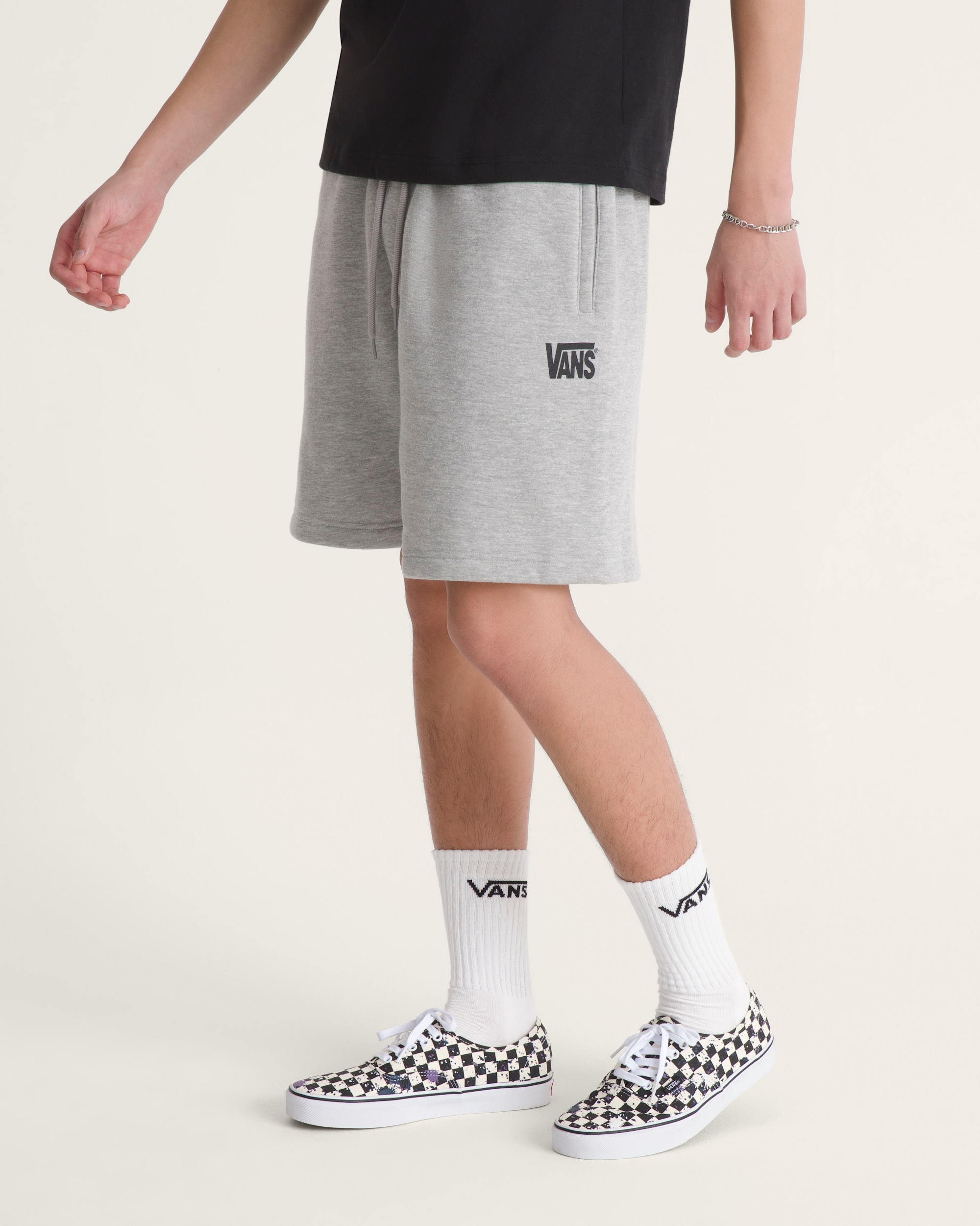 Stretch Logo Fleece Pants VANS Cement Heather Grey ALT5