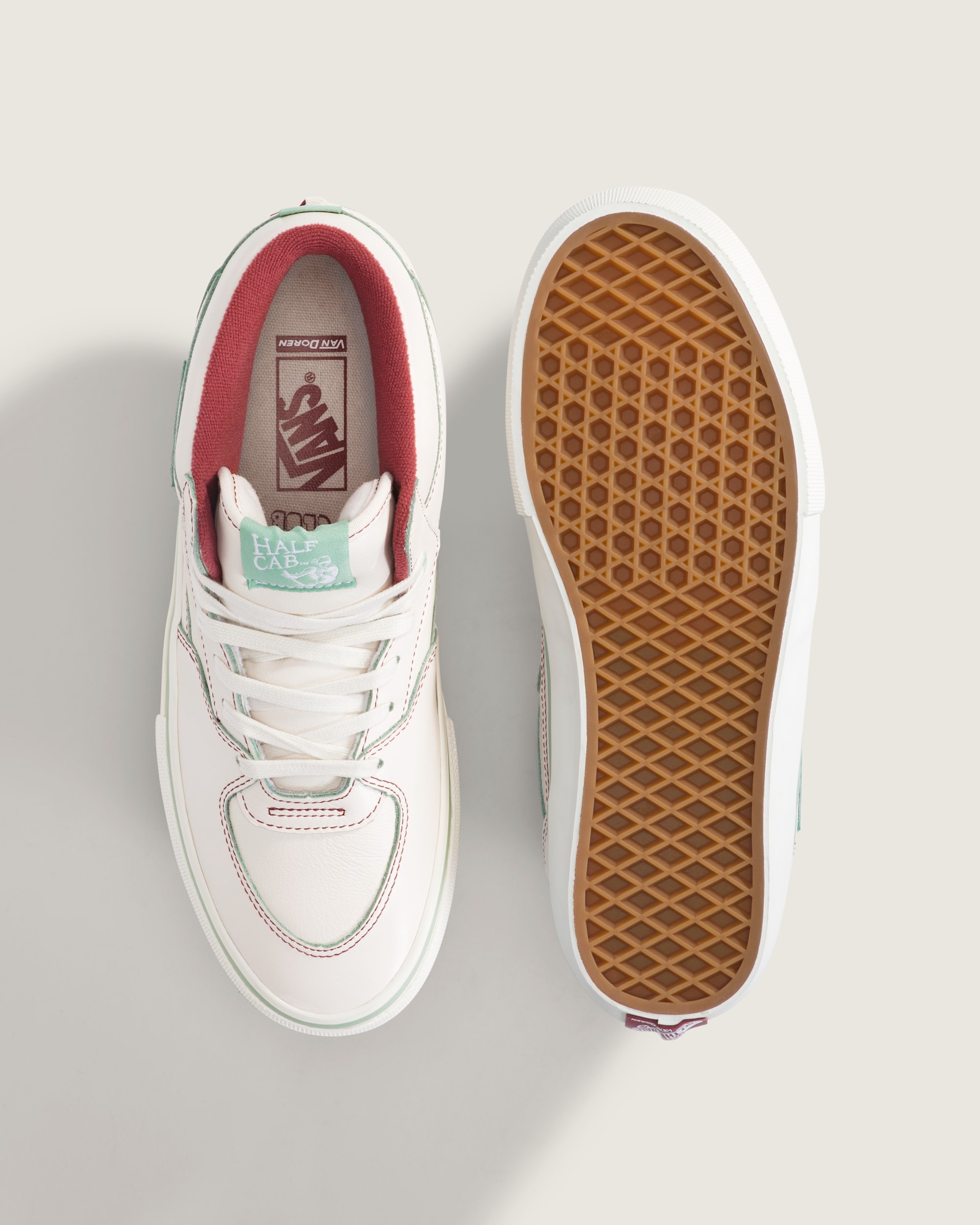 Van Doren Approved x Crenshaw Skate Club Skate Half Cab Shoe VANS Marshmallow White  Green ALT2