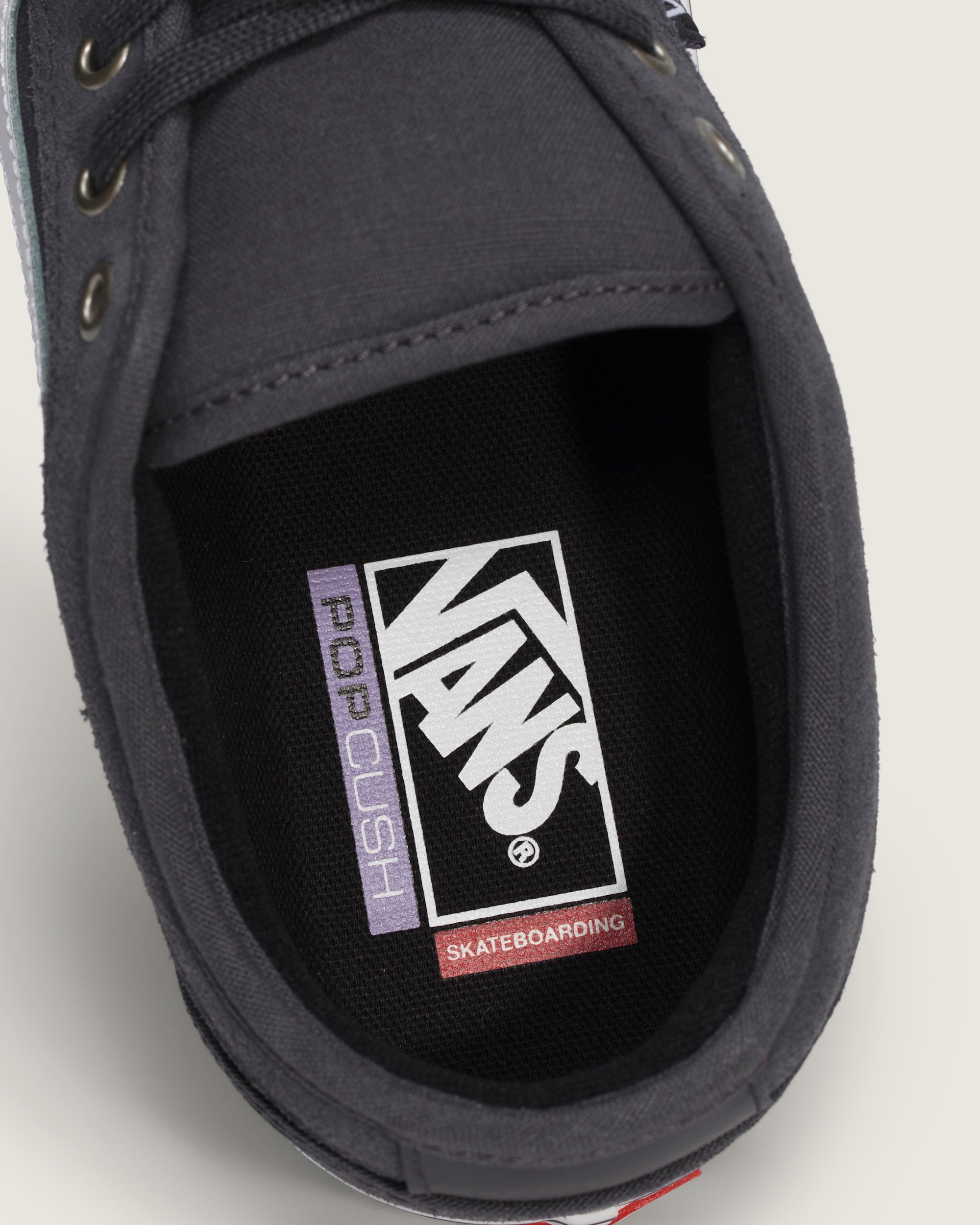 Skate Chukka Low Sidestripe Shoe VANS Charcoal Grey  White ALT4