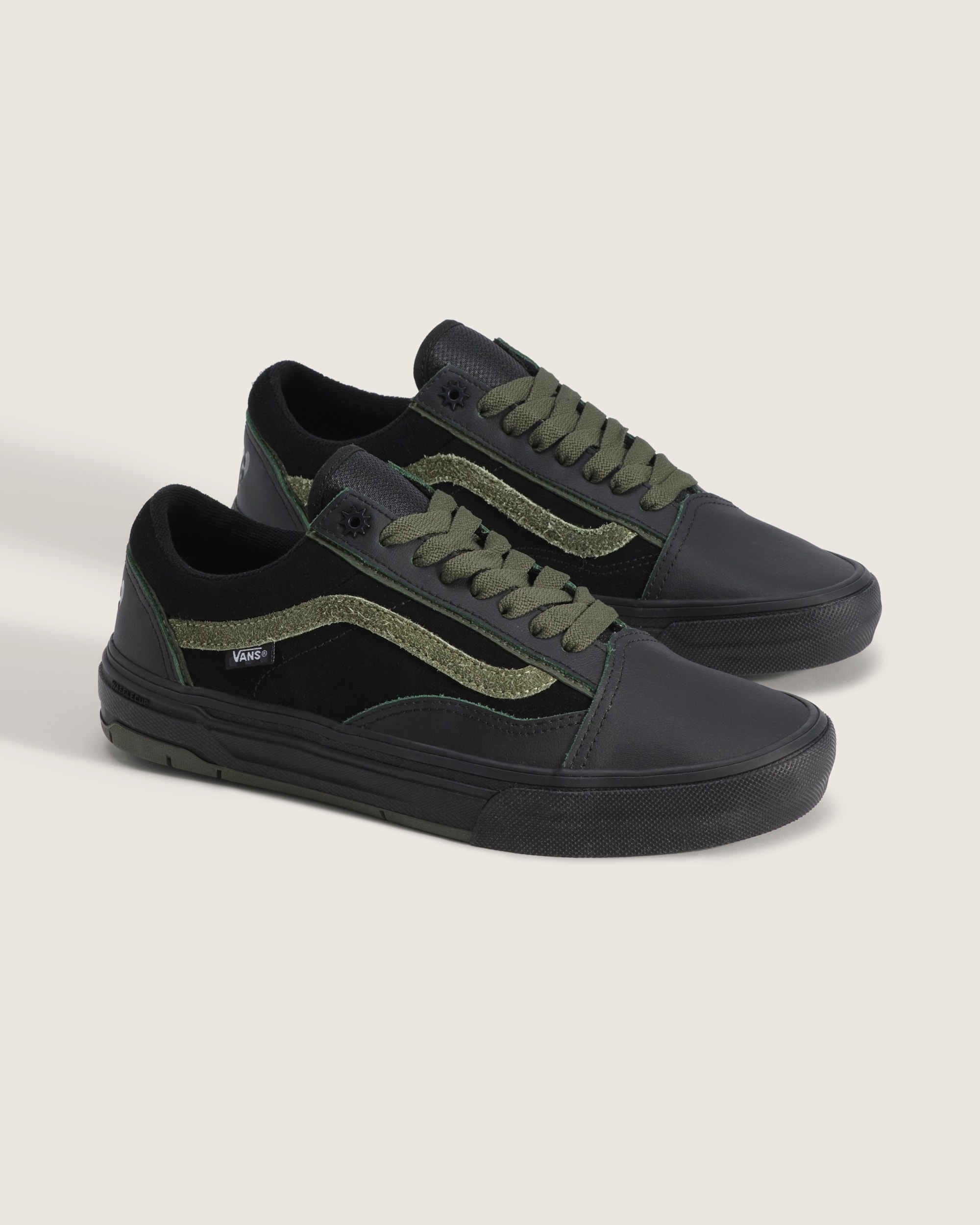 Skate Old Skool Wafflecup Shoe VANS Green  Black ALT1