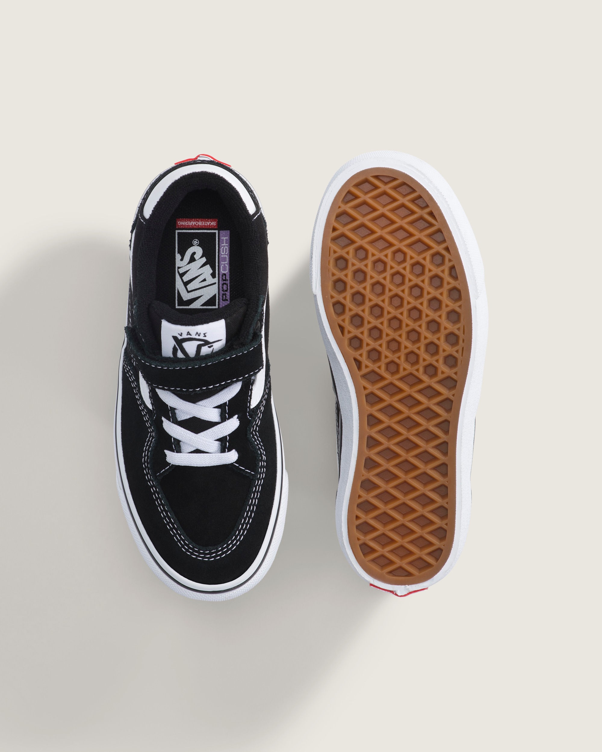 Little Kids Skate Rowan Shoe VANS Black  White ALT2