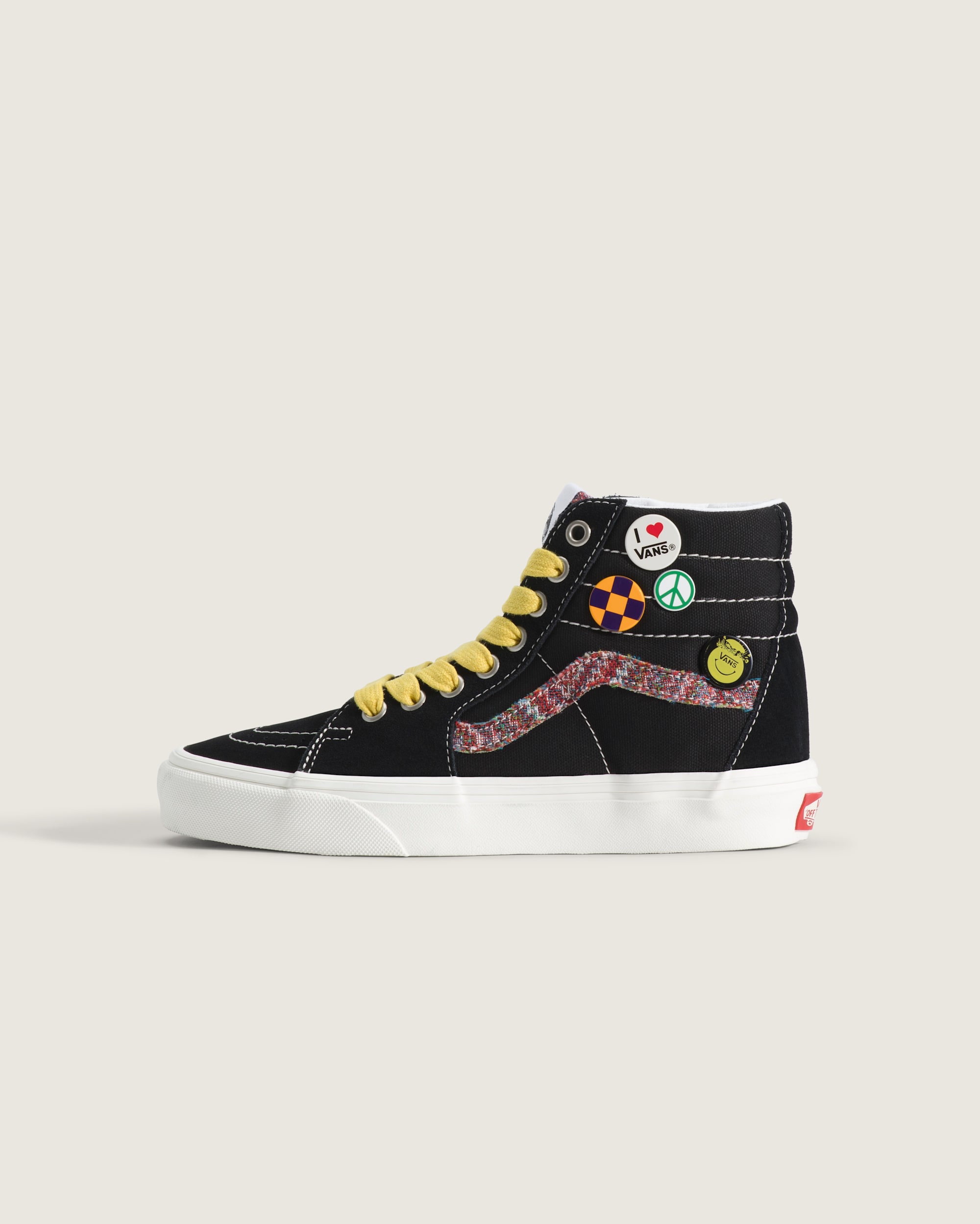 Big Kids Sk8Hi Shoe VANS Black  Marshmallow White HERO