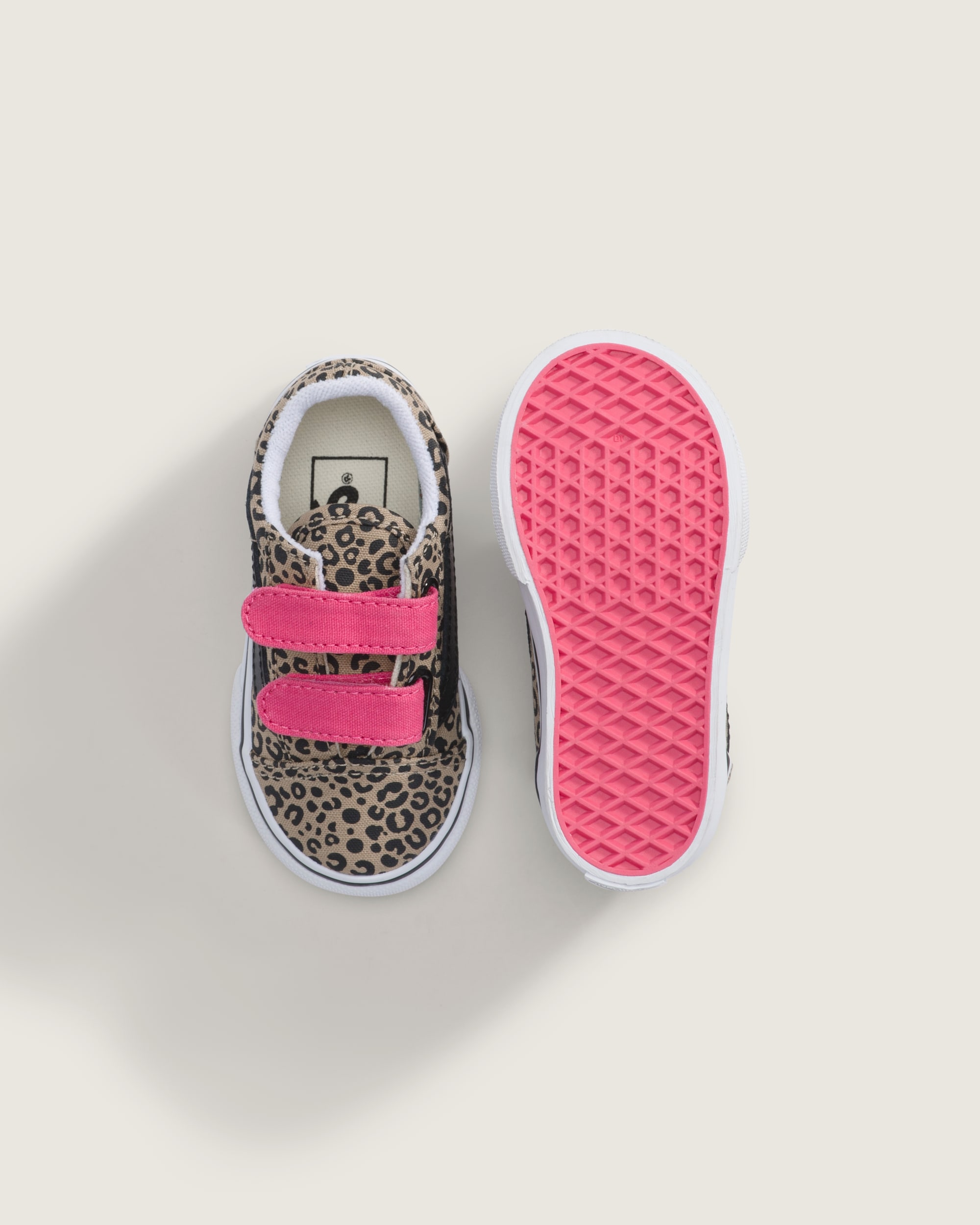 Toddler Old Skool V Shoe VANS Leopard Incense Beige  Pink Velvet ALT2