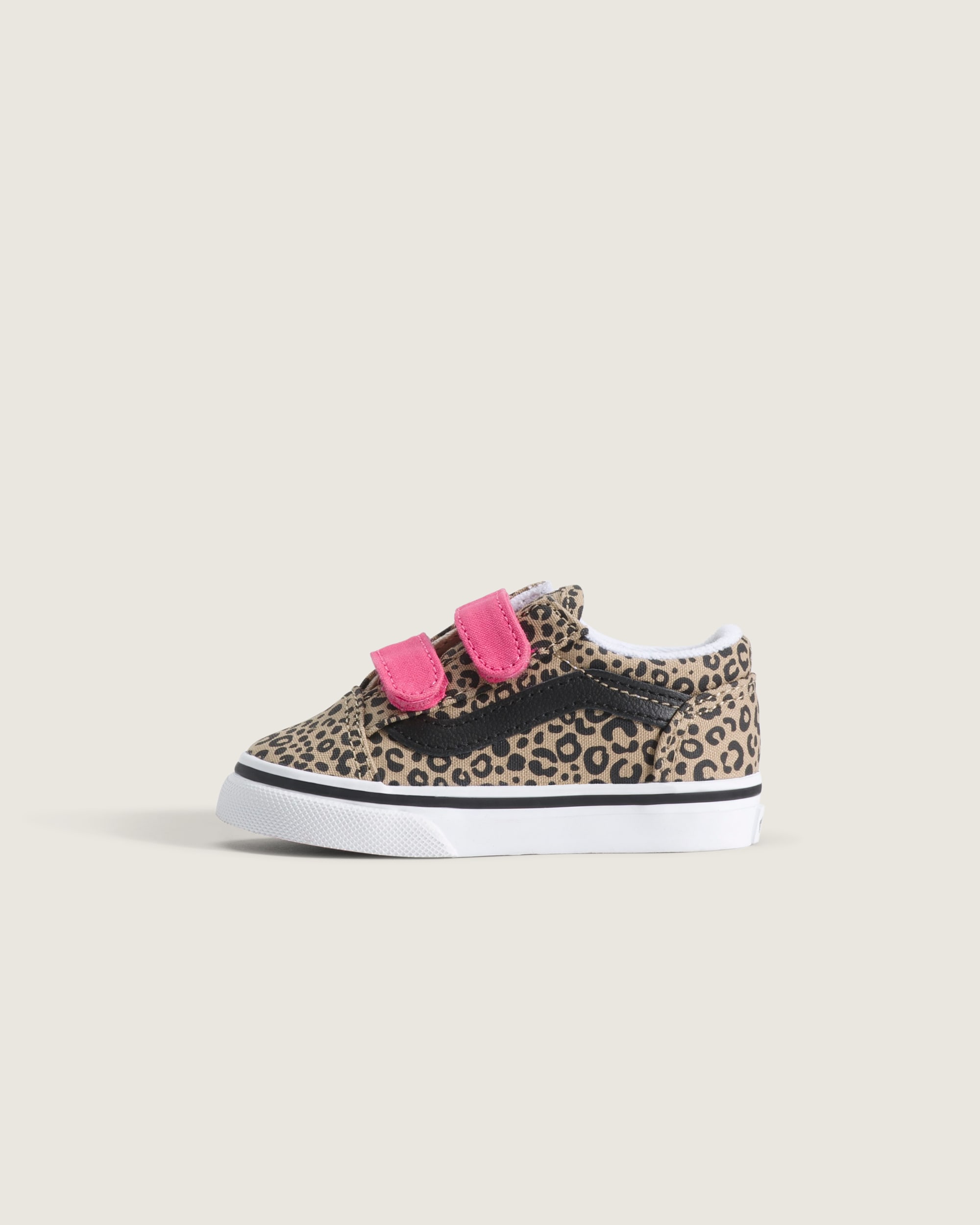Toddler Old Skool V Shoe VANS Leopard Incense Beige  Pink Velvet HERO