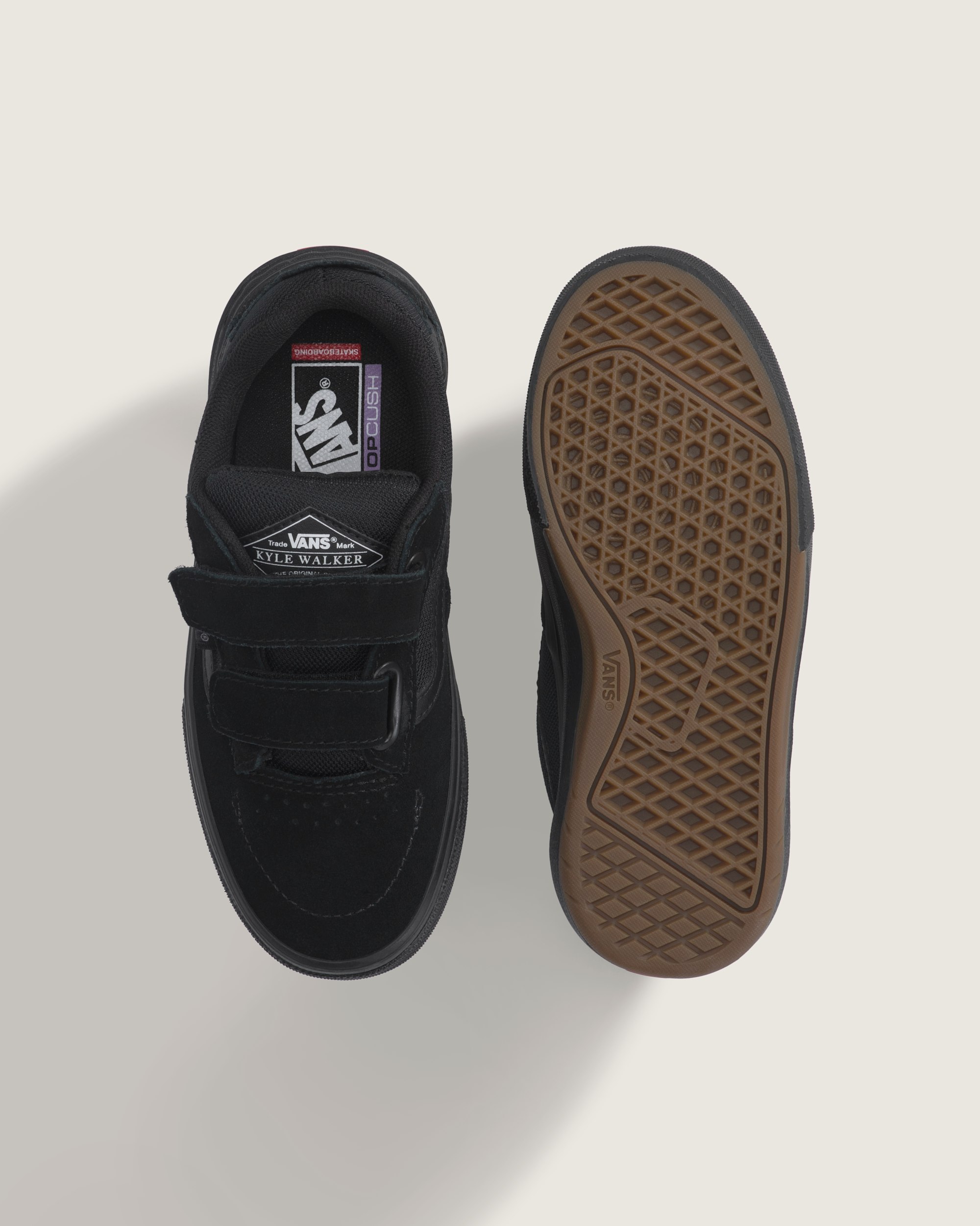 Little Kids Skate Kyle Walker Wafflecup V Shoe VANS Blackout Black ALT2