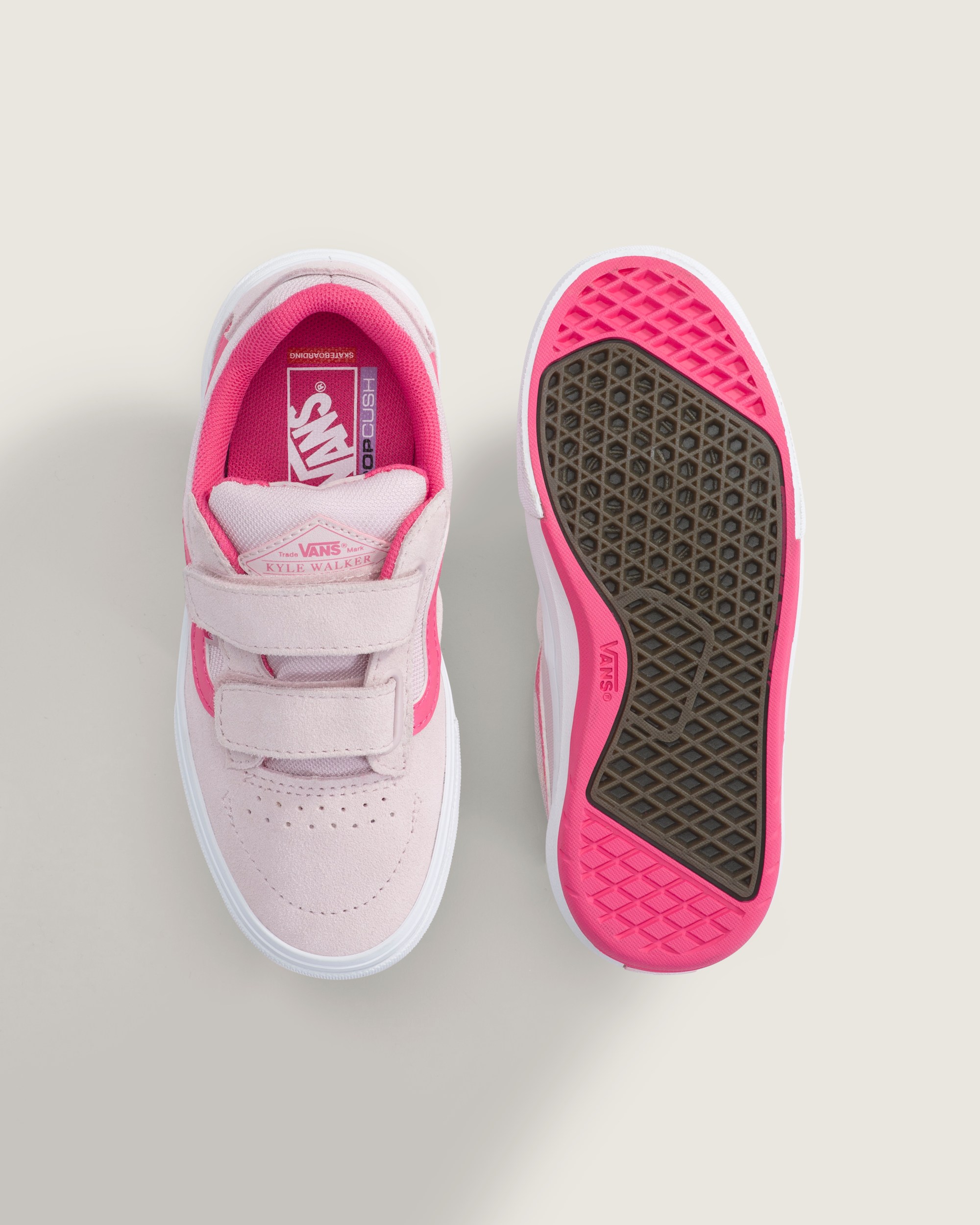Little Kids Skate Kyle Walker Wafflecup V Shoe VANS Pale Petal Pink ALT2