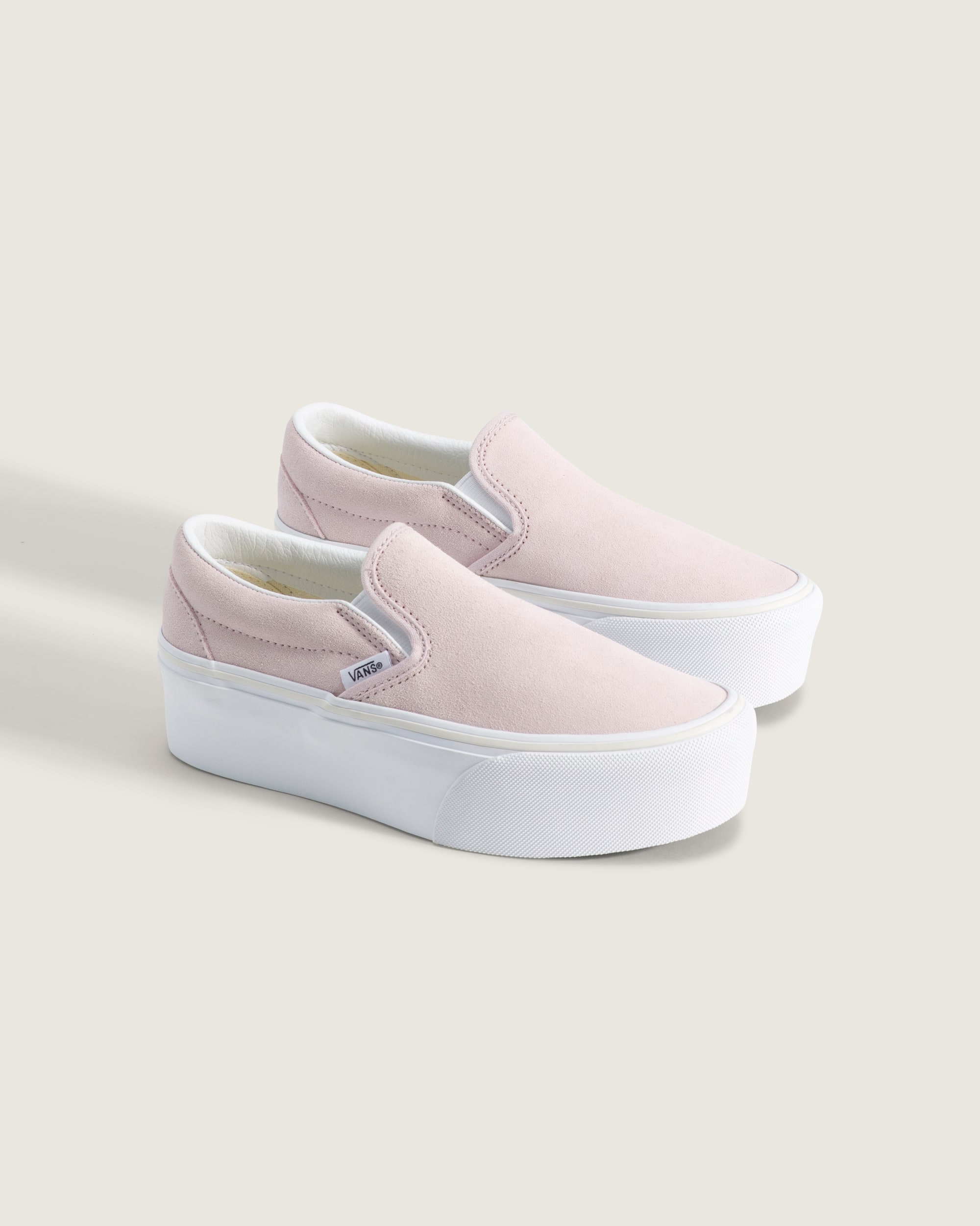 Big Kids Classic SlipOn Platform Shoe VANS Neutrals Pale Petal Pink ALT1