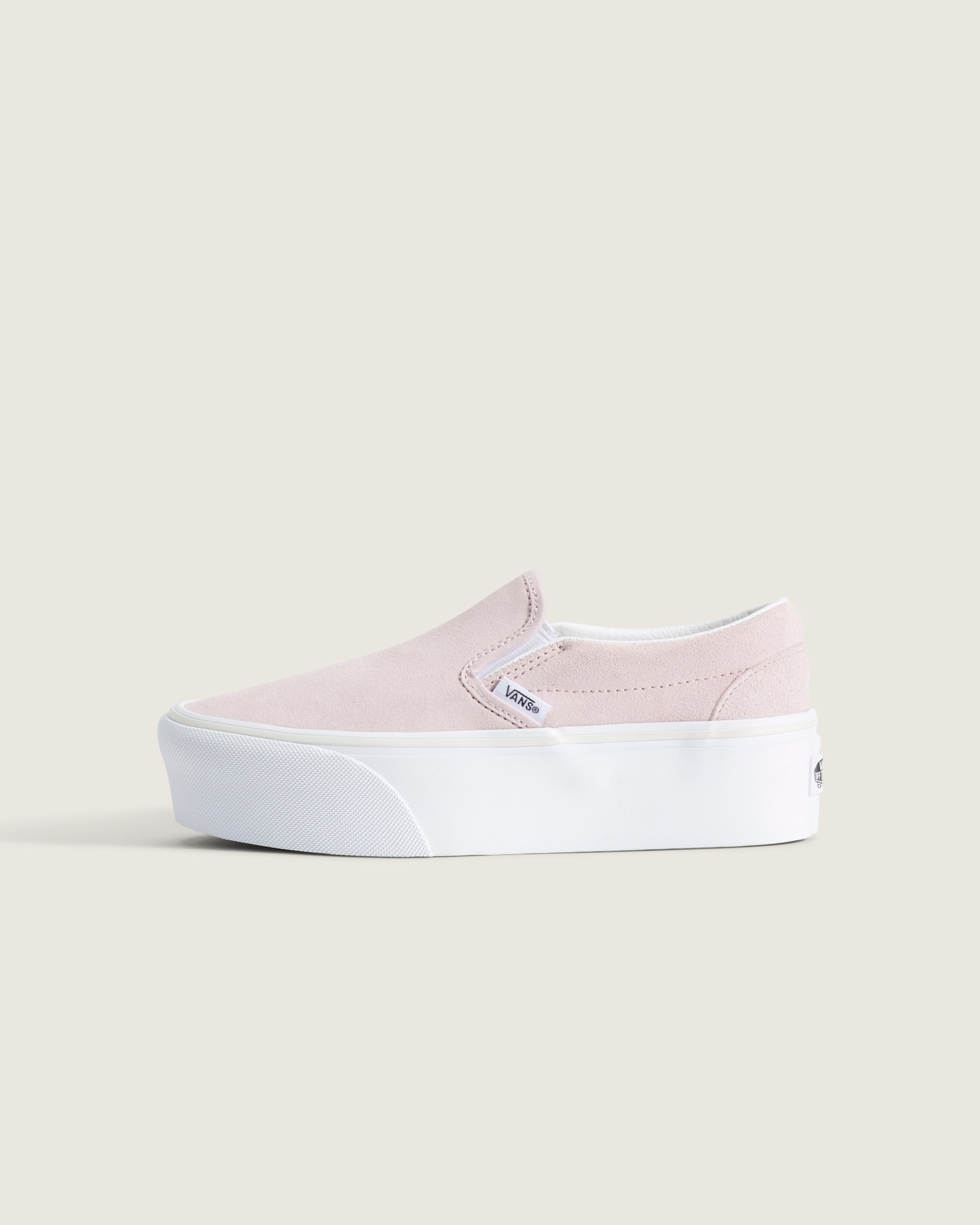 Big Kids Classic SlipOn Platform Shoe VANS Neutrals Pale Petal Pink HERO
