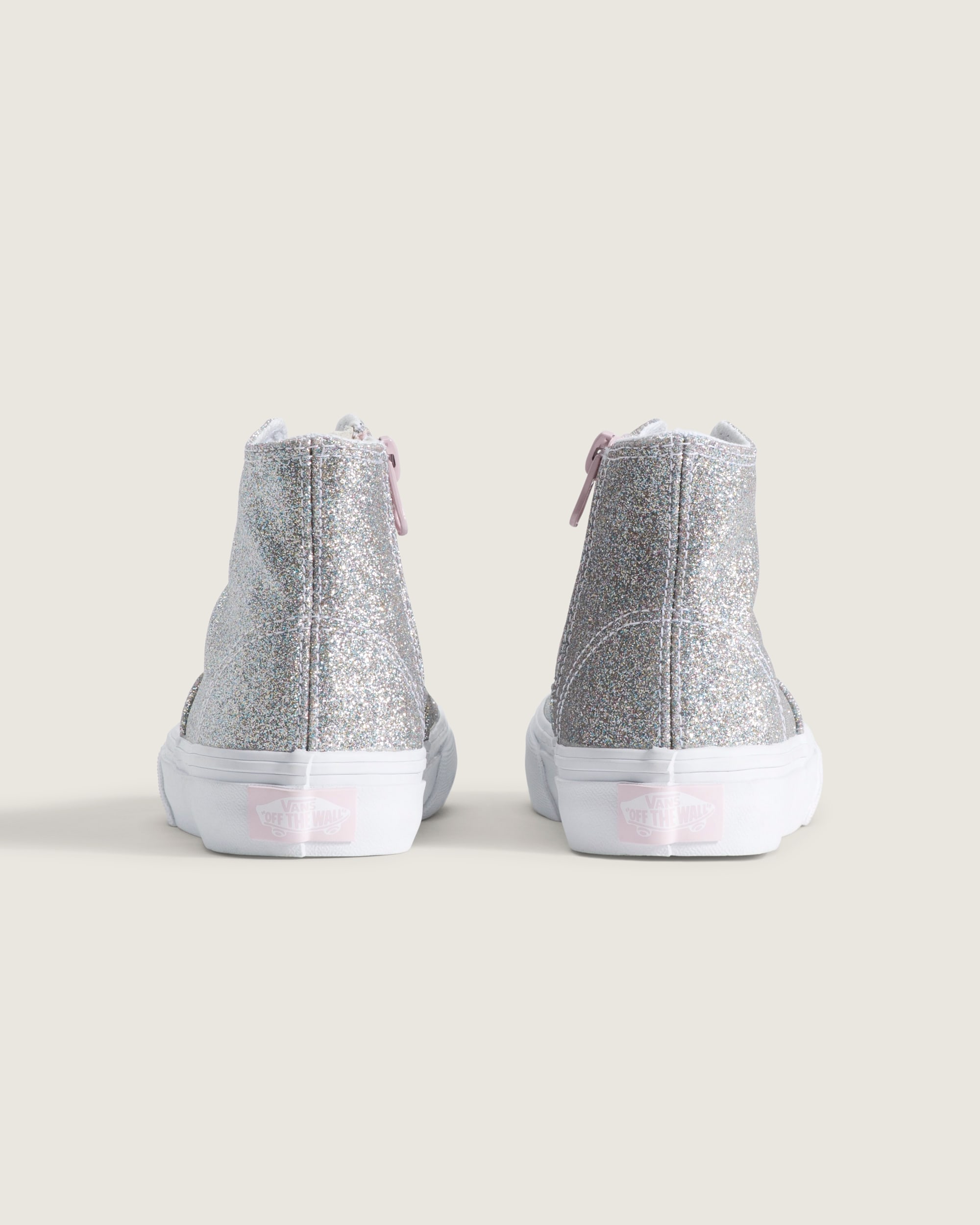 Little Kids Authentic Hi 20 Zip Shoe VANS Glitter Pale Petal Pink ALT3
