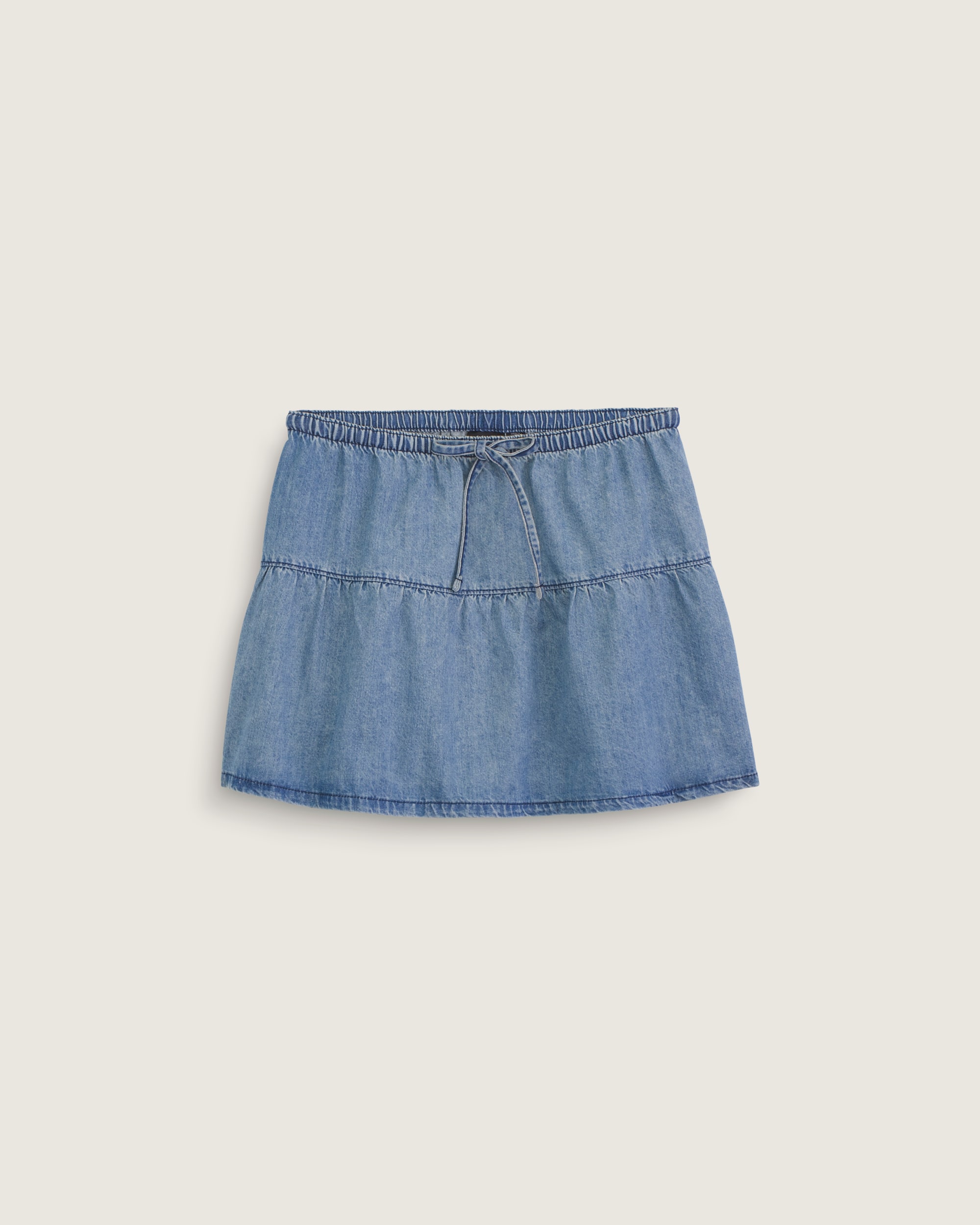 Francesca Denim Mini Skirt VANS Stonewash Blue HERO