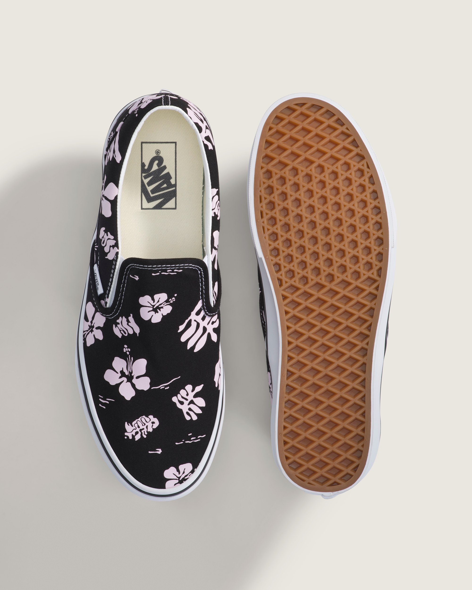 Chaussure Classic SlipOn VANS Noir  Rose ALT2