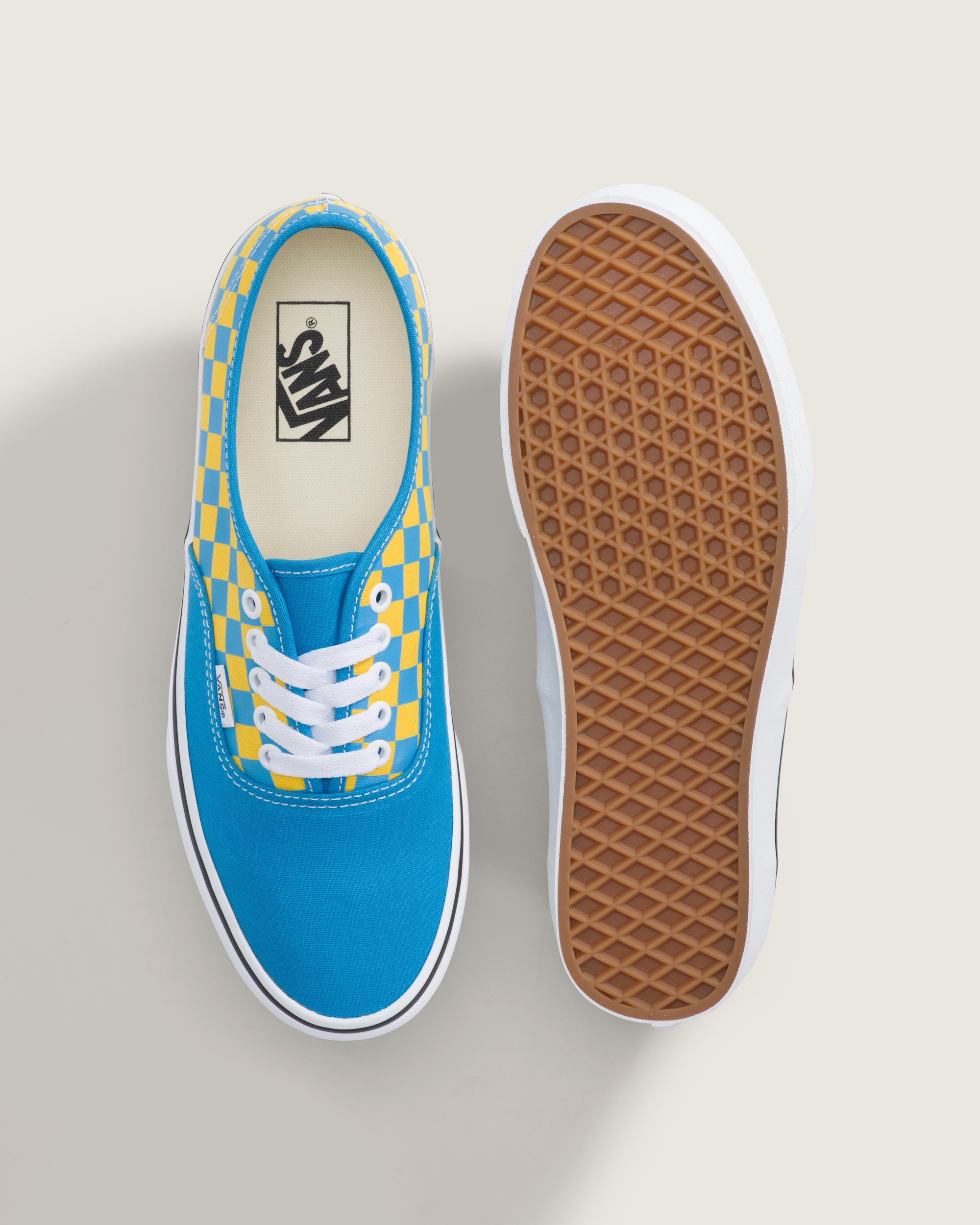 Authentic Shoe VANS Checkerboard Blue  Yellow ALT2
