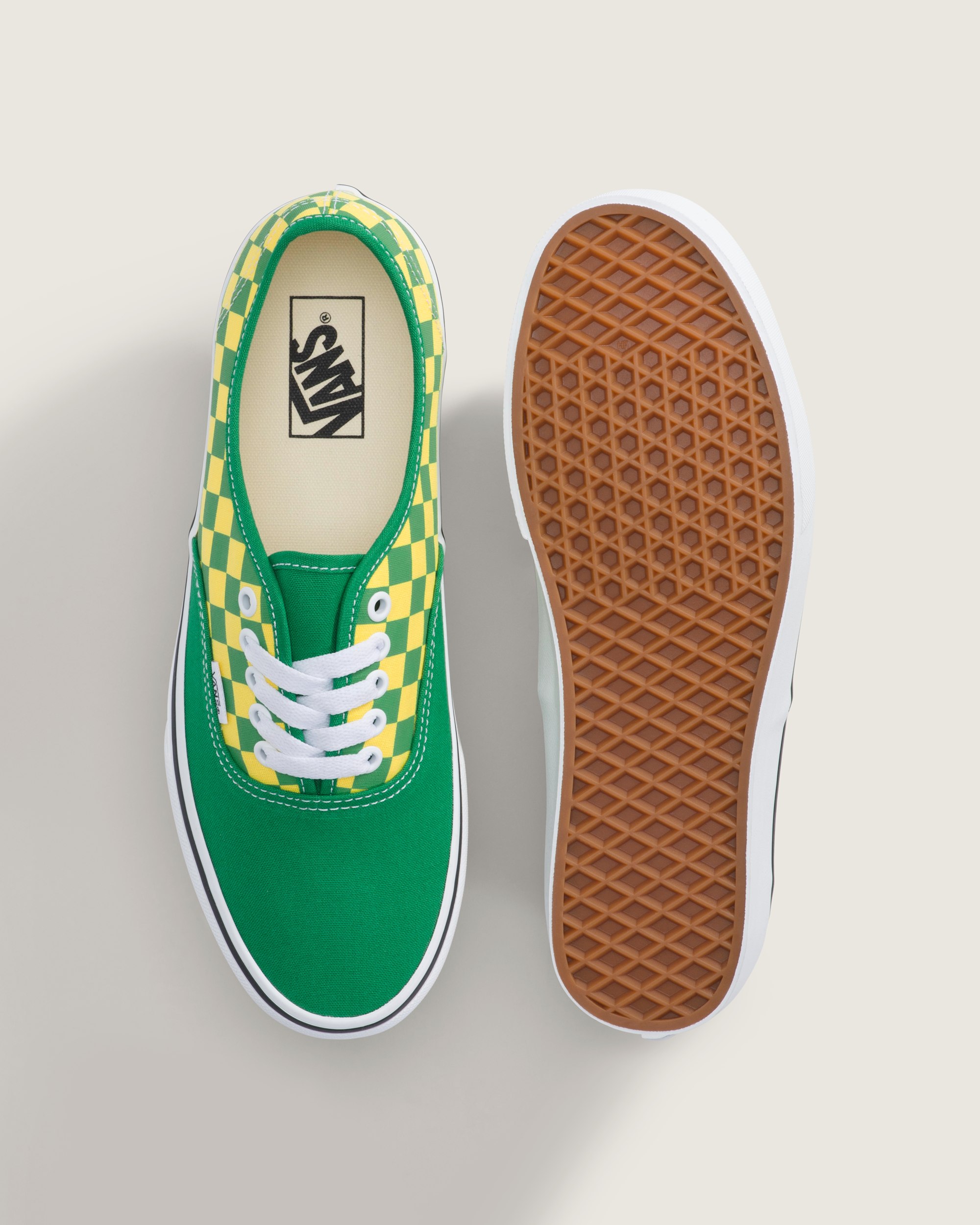 Authentic Shoe VANS Checkerboard Green  Yellow ALT2