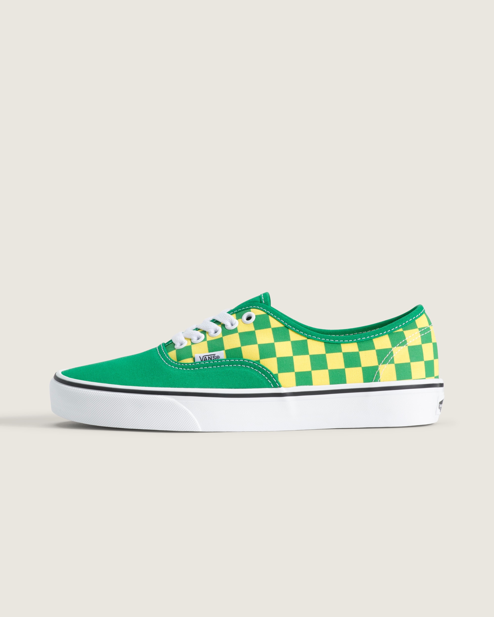Authentic Shoe VANS Checkerboard Green  Yellow HERO