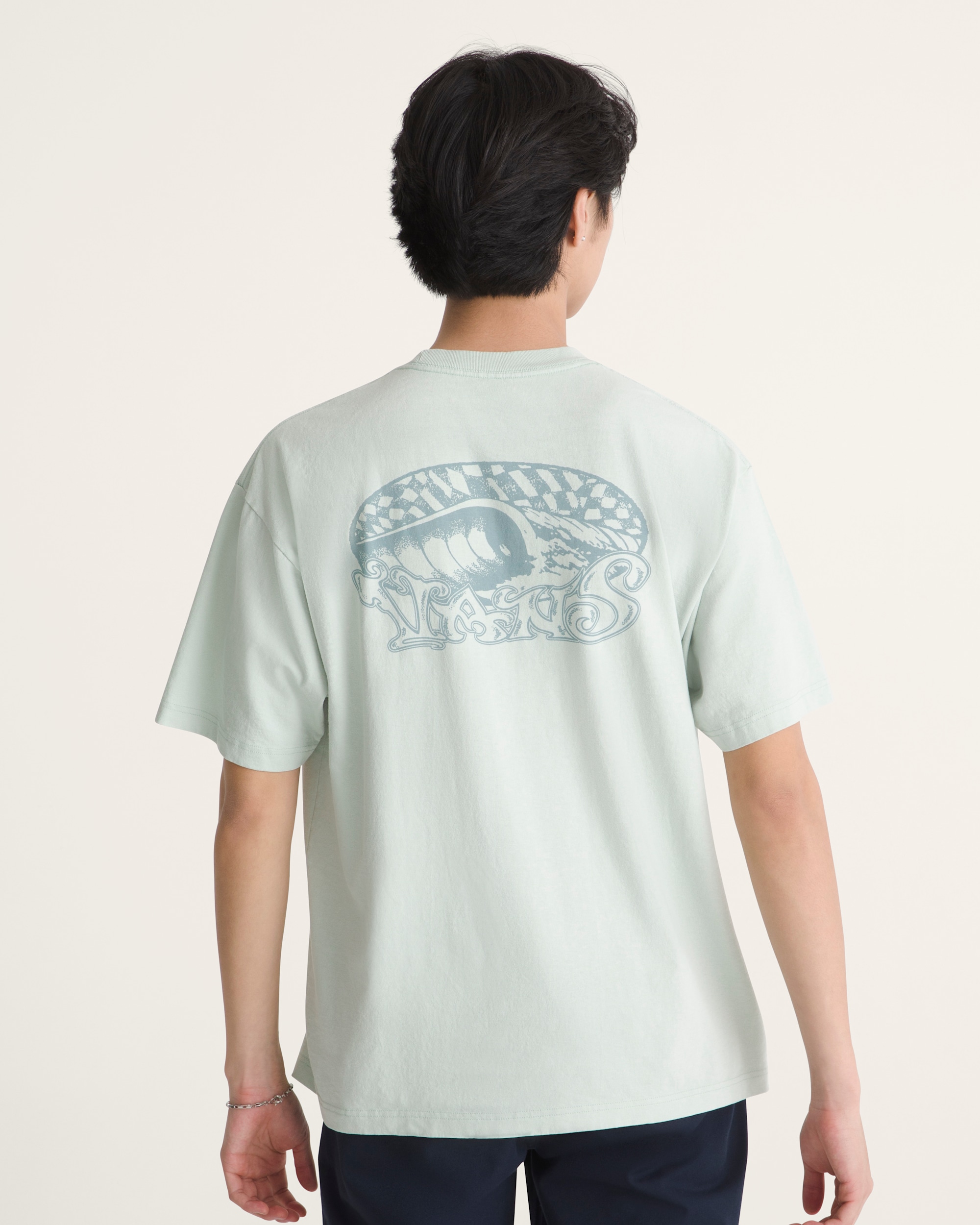 Check Overhead TShirt VANS Dusty Mint Green ALT3