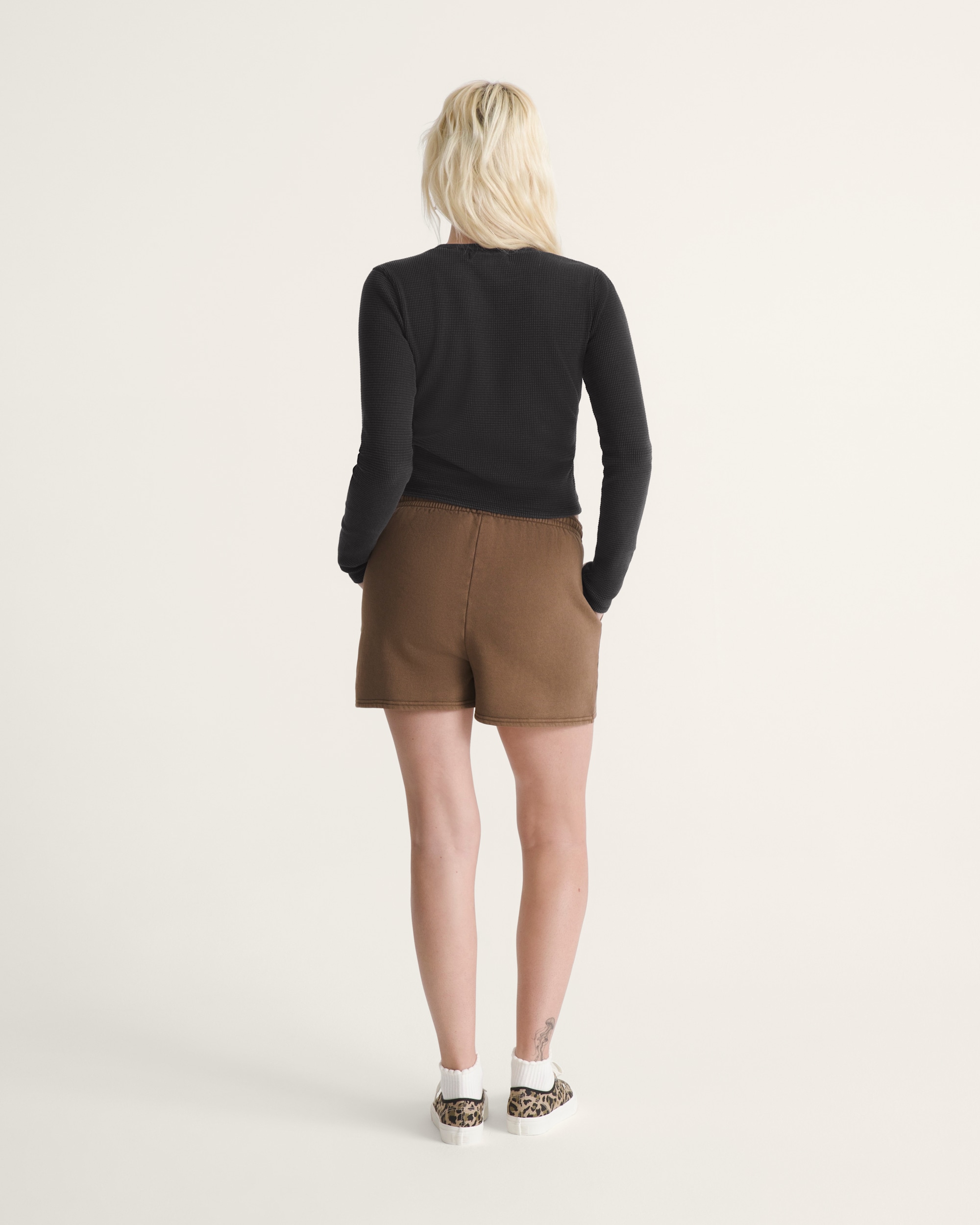 Salton Washed Fleece Short VANS Vintage Cocoa Brown ALT4
