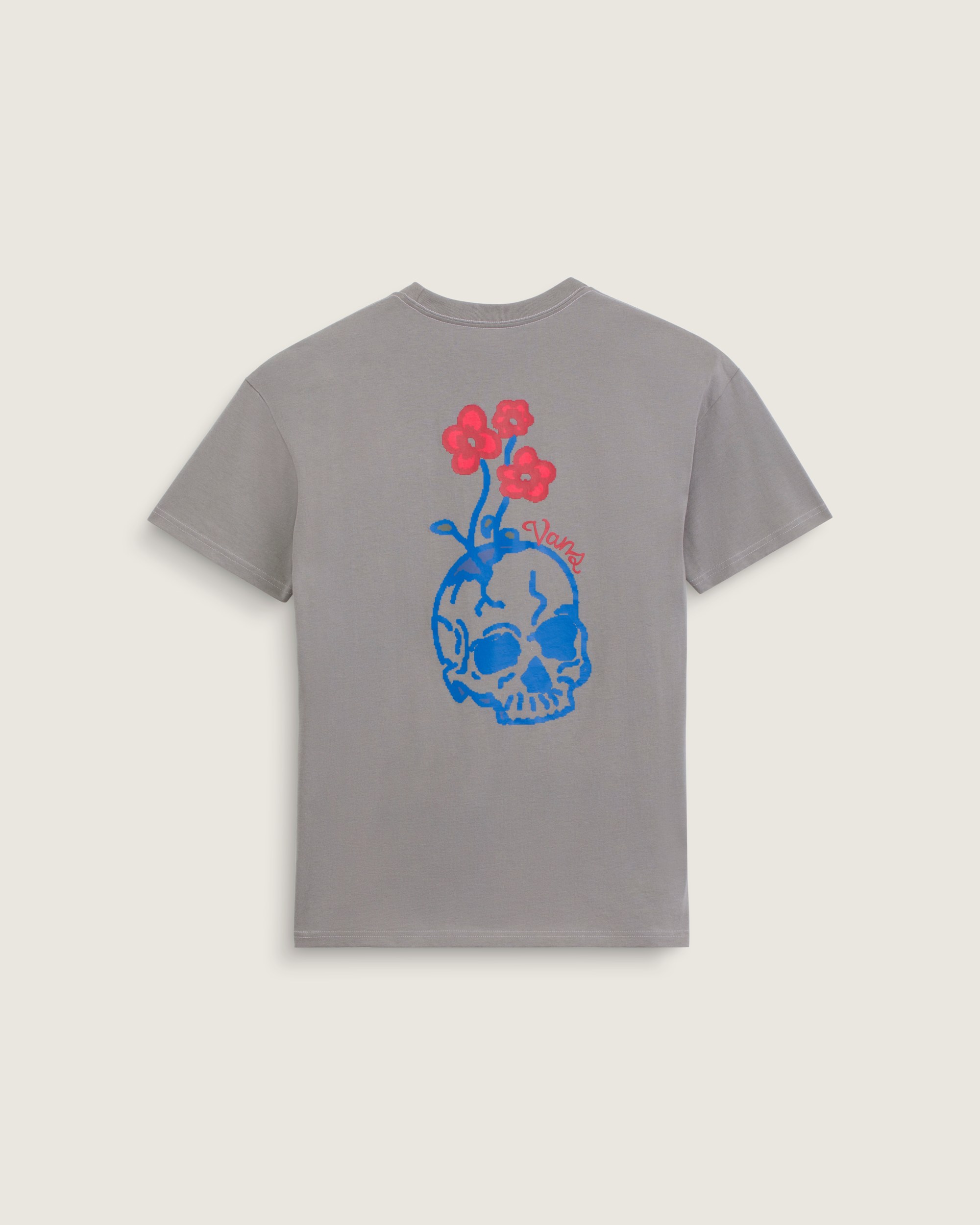 Hand Drawn Floral TShirt VANS Pewter HERO