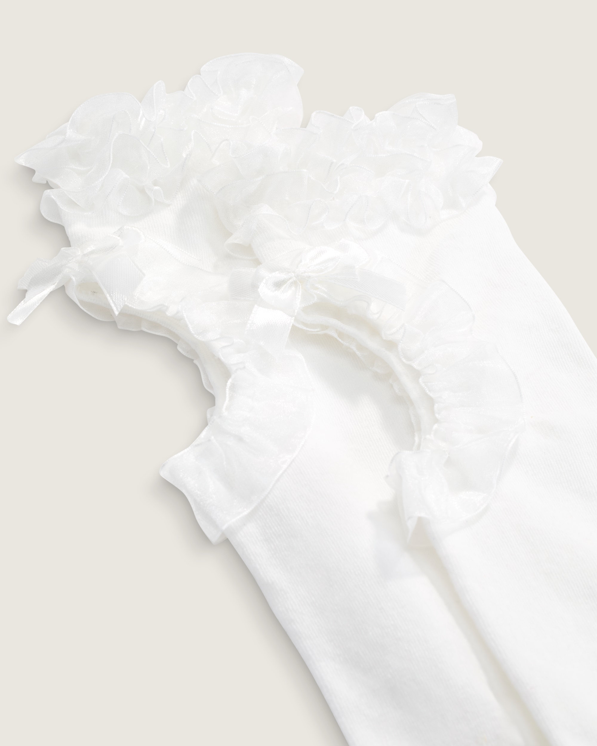 Vans X METAGIRL Ruffle Knee High Sock VANS MetaGirl Blanc De Blanc White ALT1