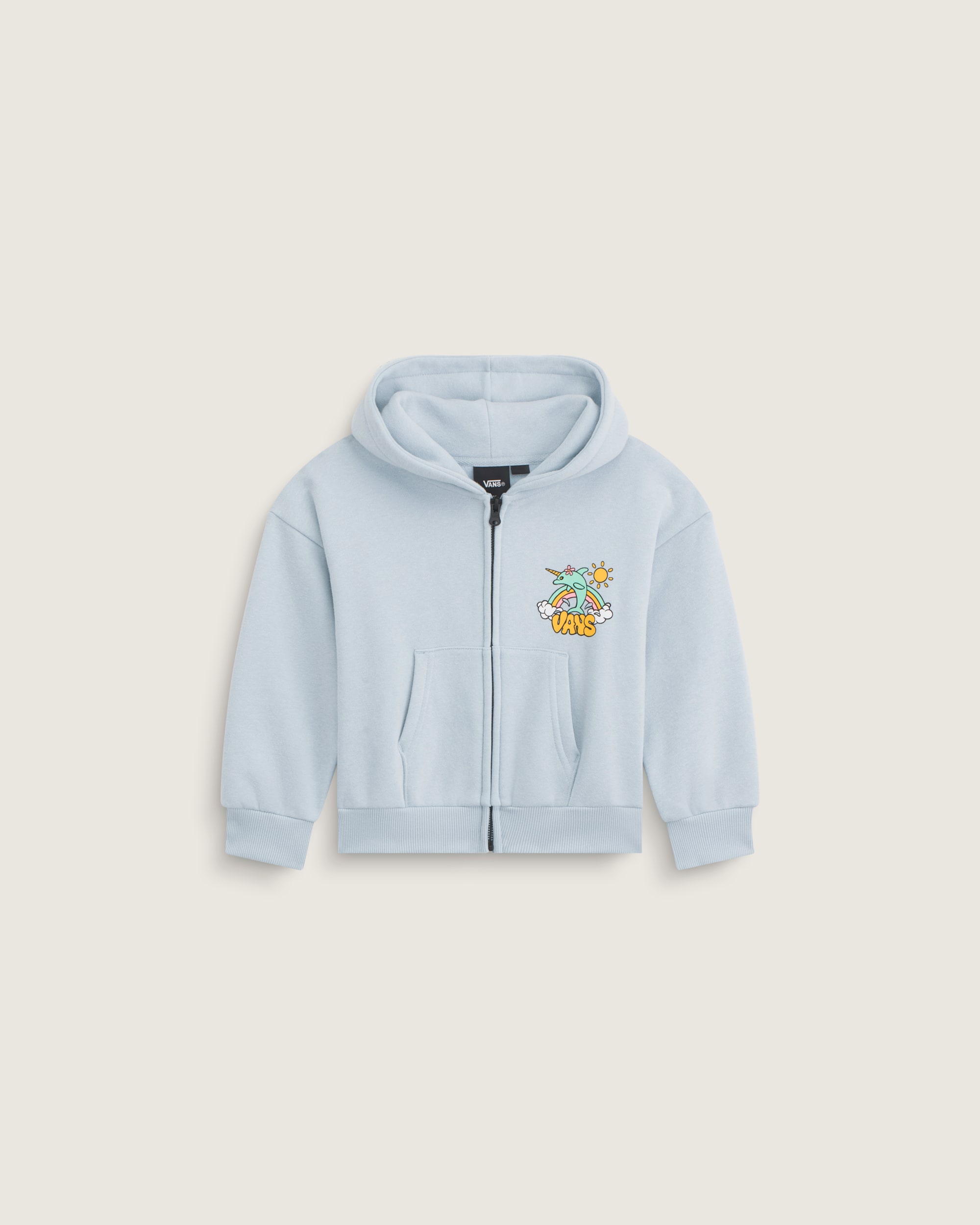 Little Kids Flippercorn Zip Hoodie VANS Soft Slate Blue ALT1