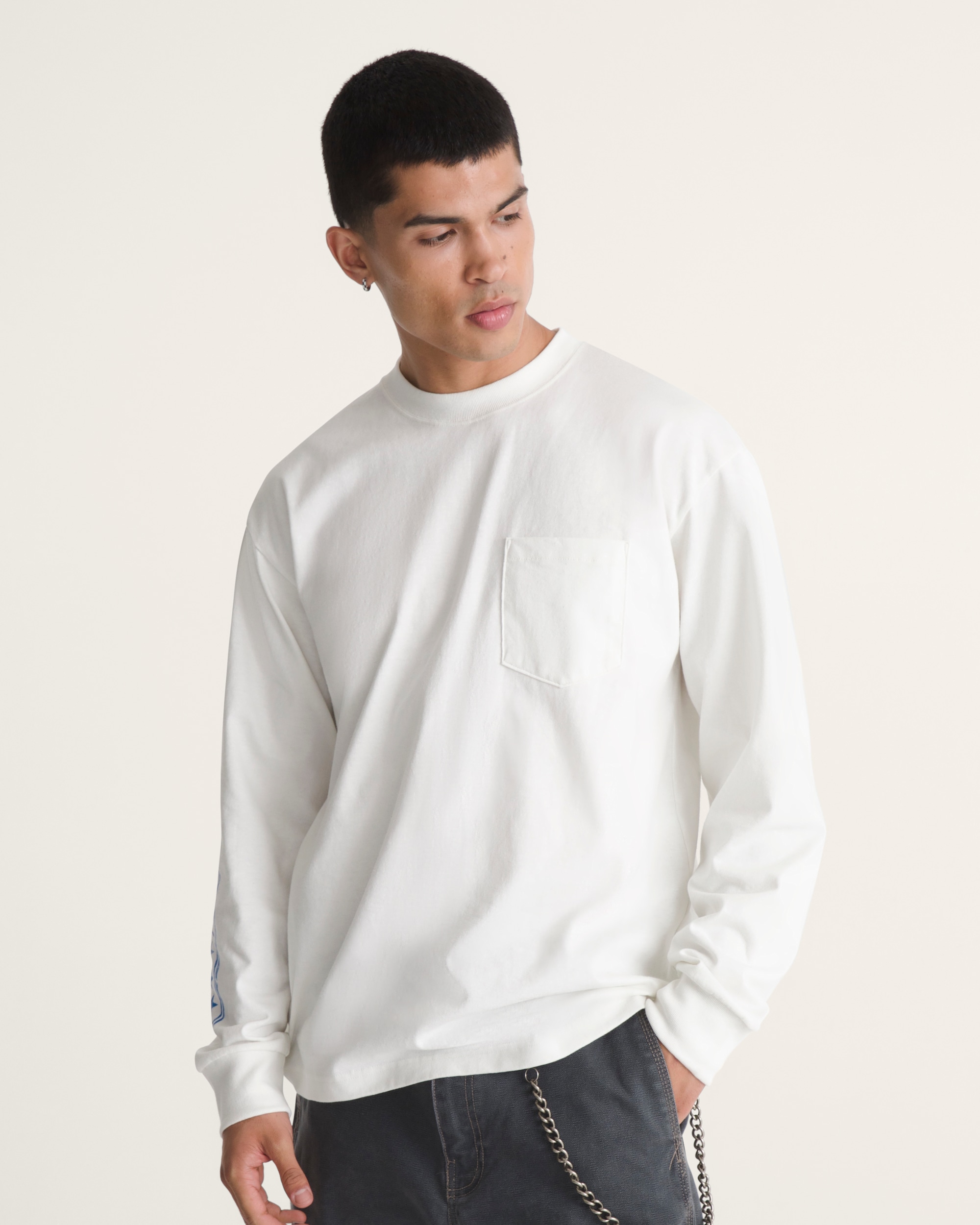 Vans Speedway Long Sleeve TShirt VANS Marshmallow White ALT2