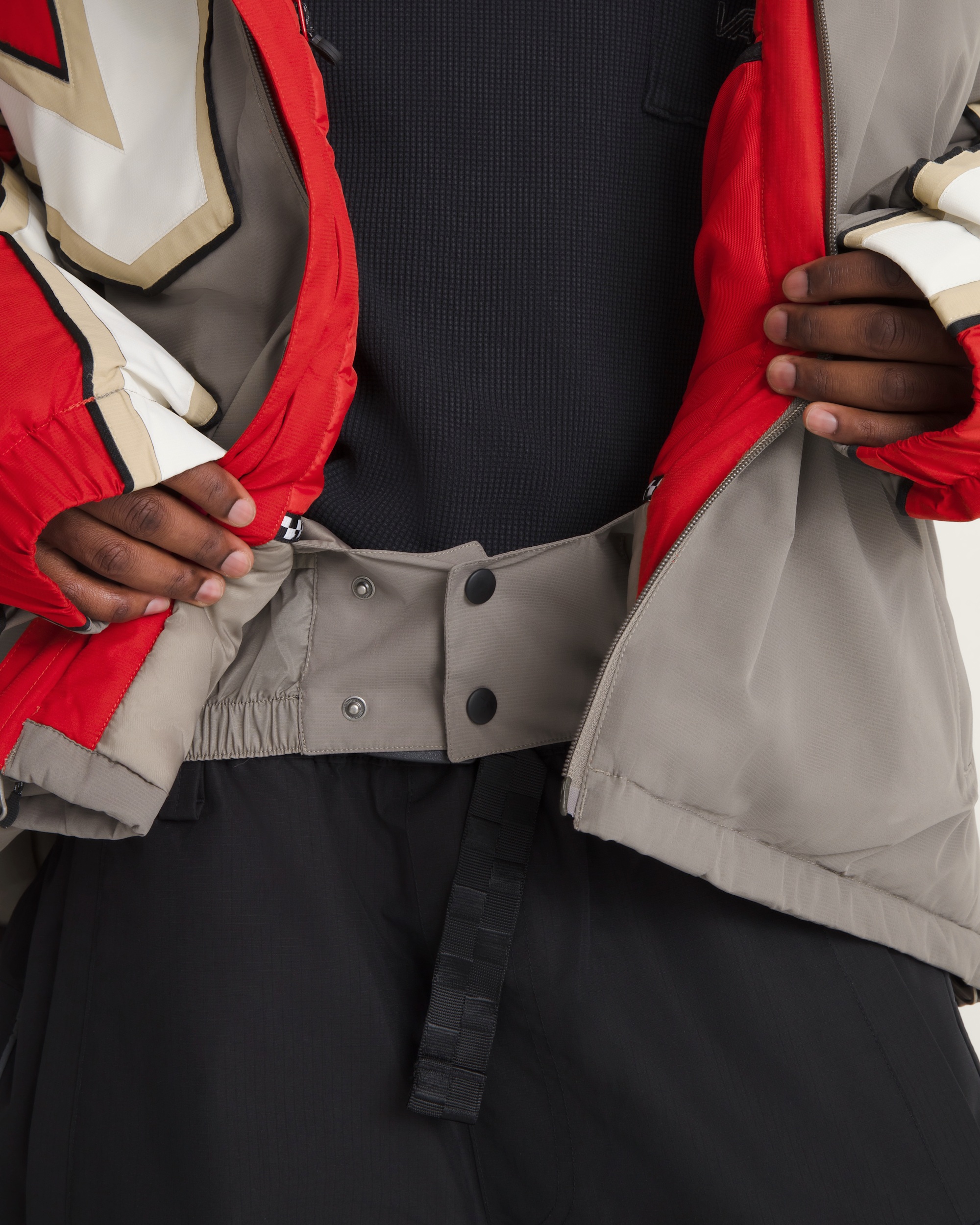 90s Big Block Hooded Puffer Jacket VANS Racing Red ALT7
