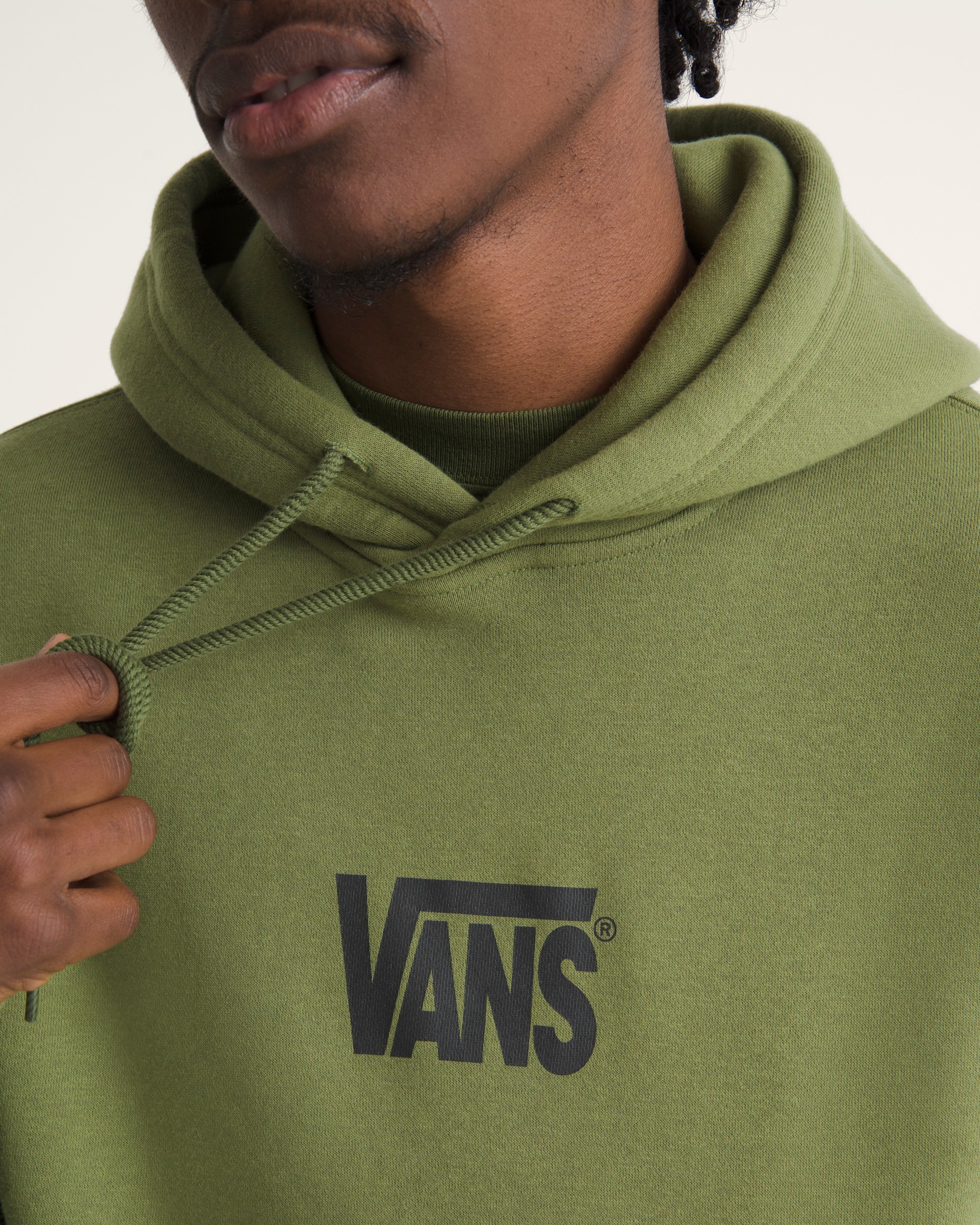 Stretch Logo Pullover Hoodie VANS Green Balsam ALT4