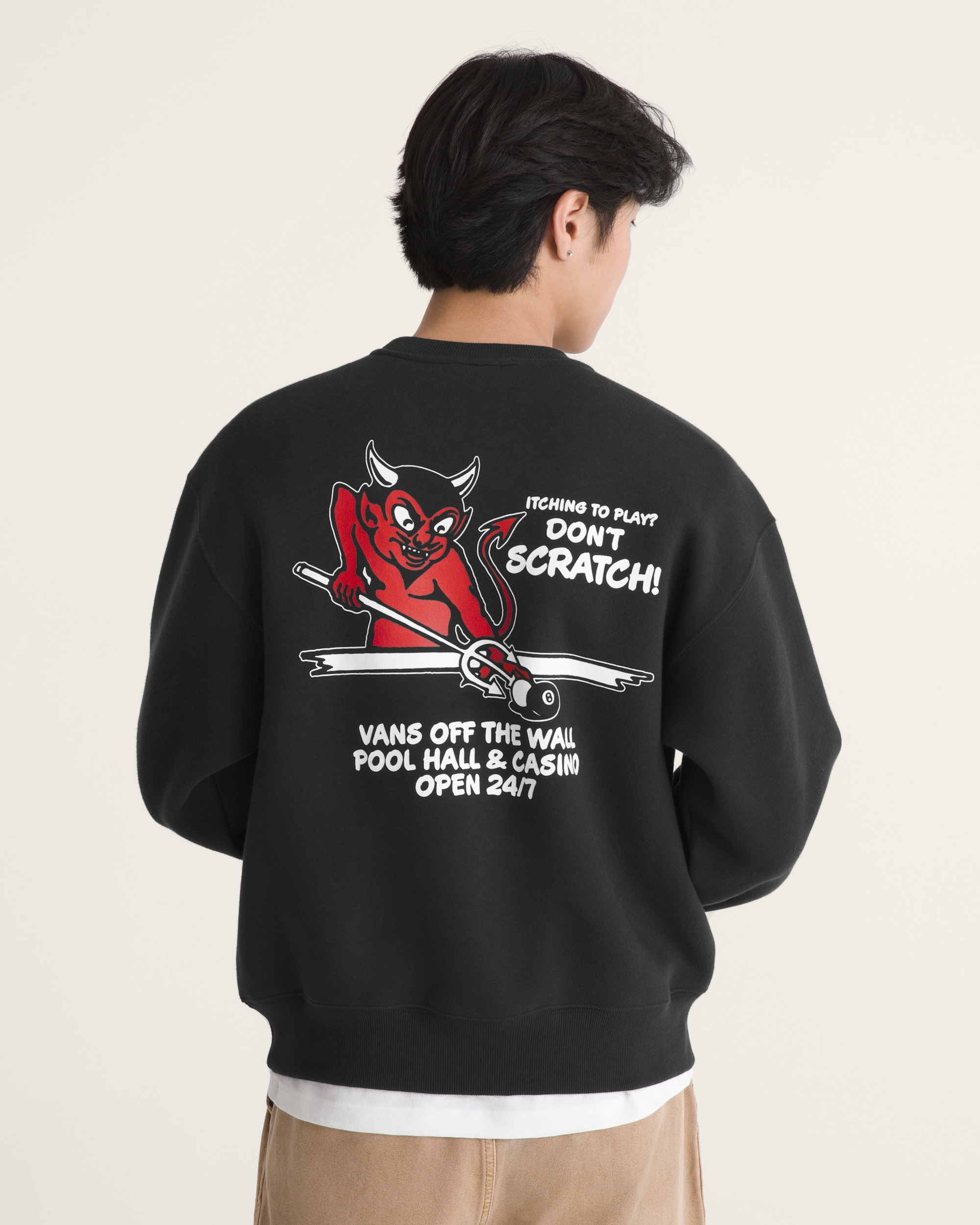 Old Scratch Crew Sweatshirt VANS Black ALT3