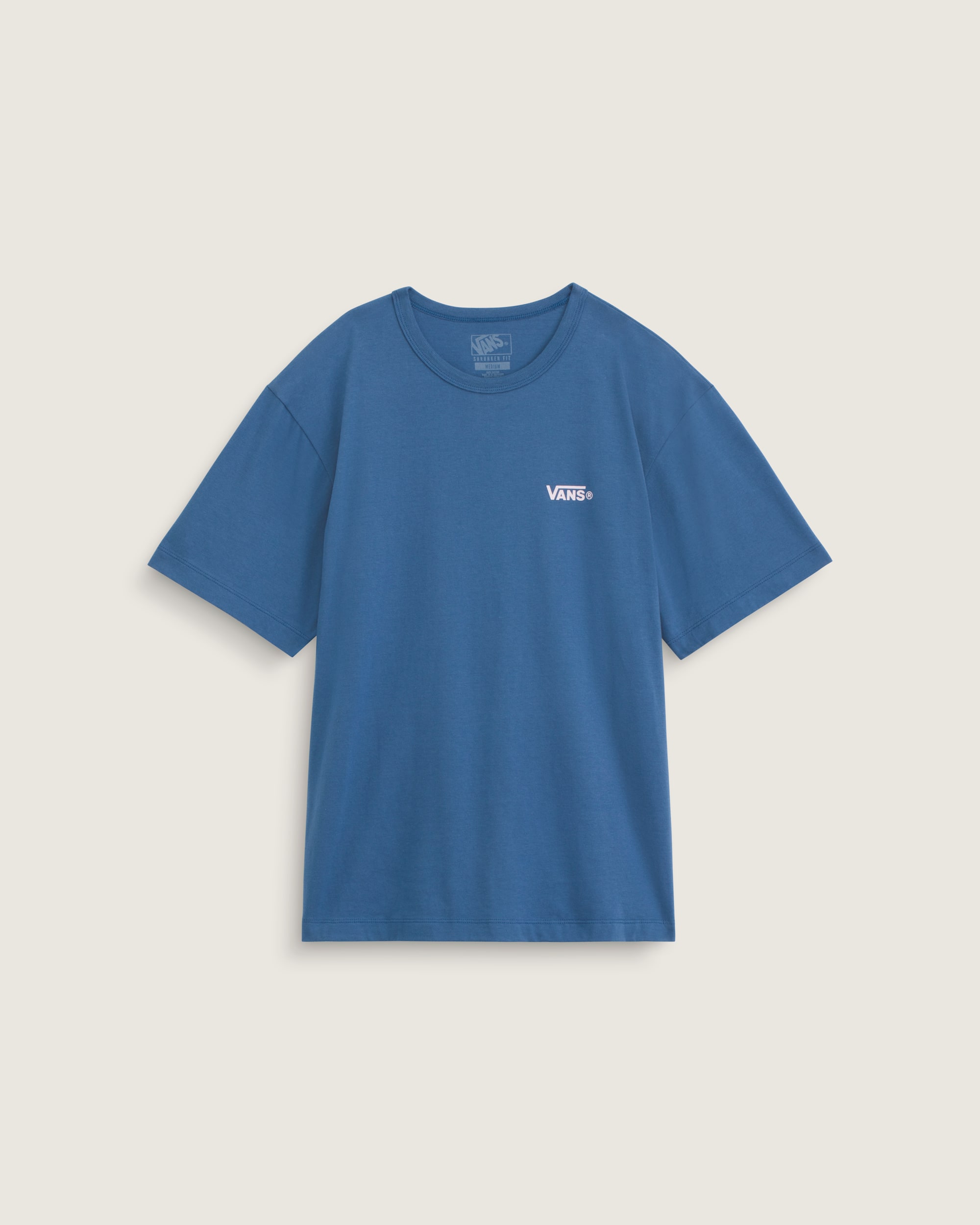 Left Chest Logo Shrunken TShirt VANS True Navy Blue HERO
