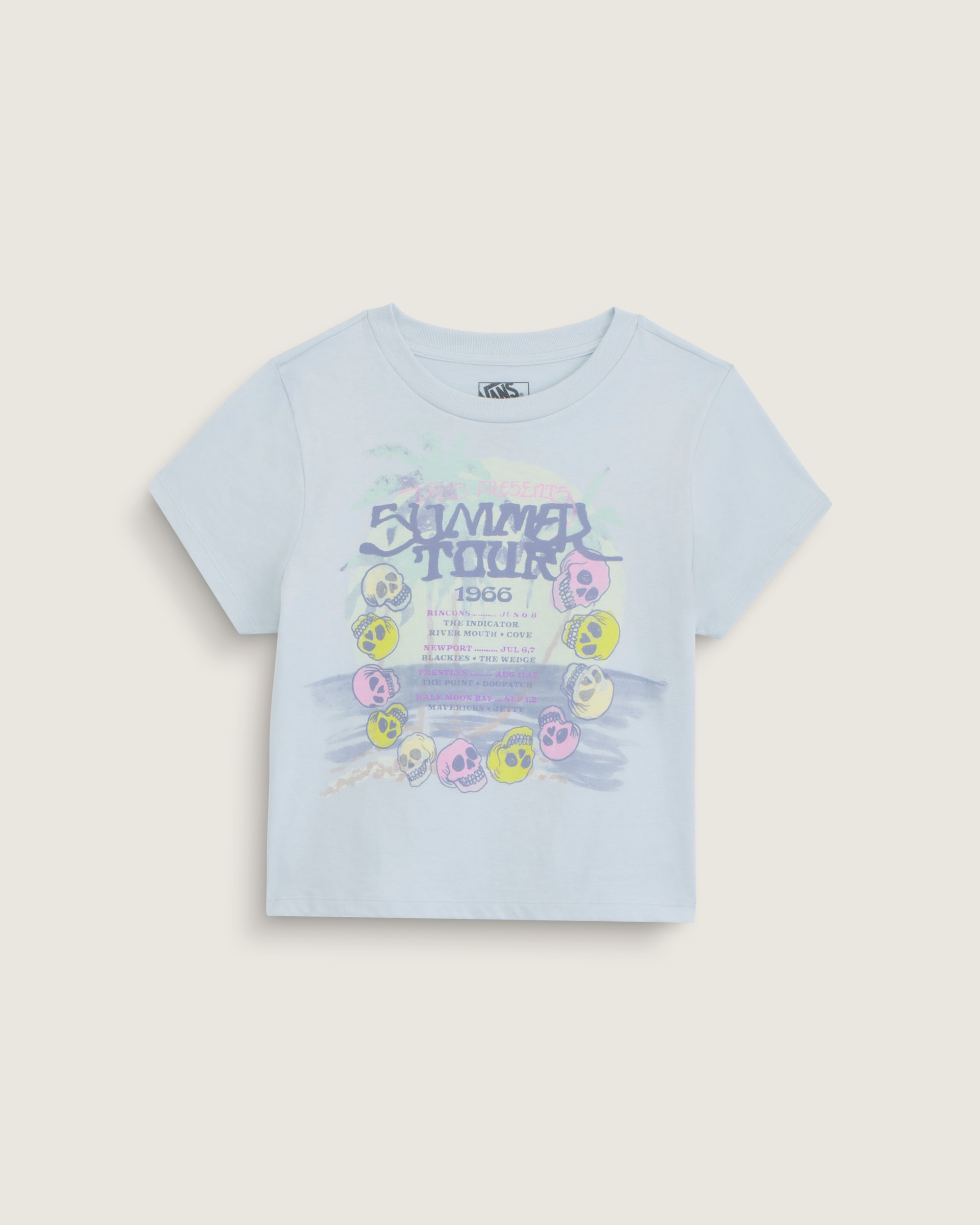 Summer Daze Palm TShirt VANS Dawn Mist Blue HERO