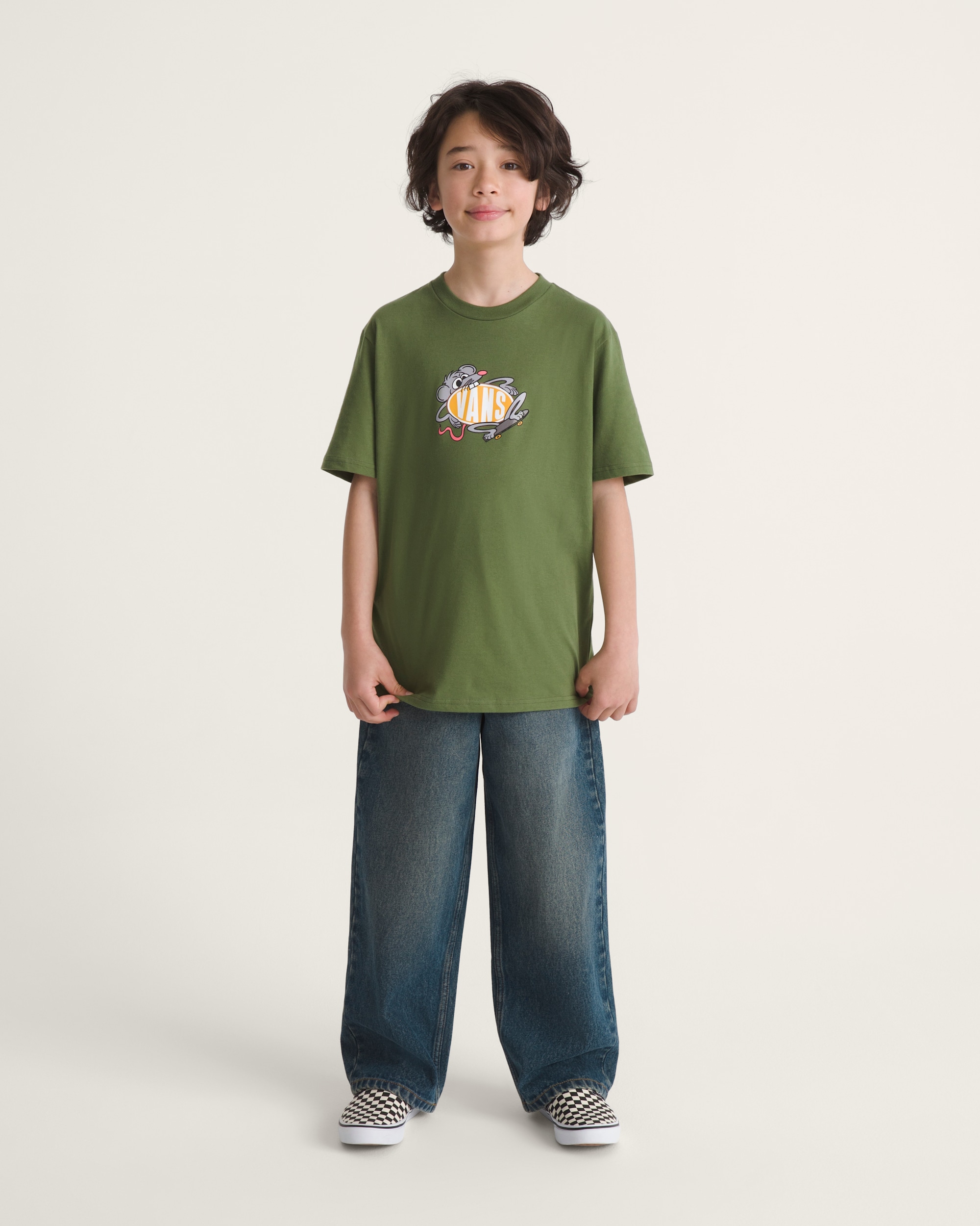 Kids Check5 Baggy Denim Pants VANS Dirty Medium Indigo ALT3