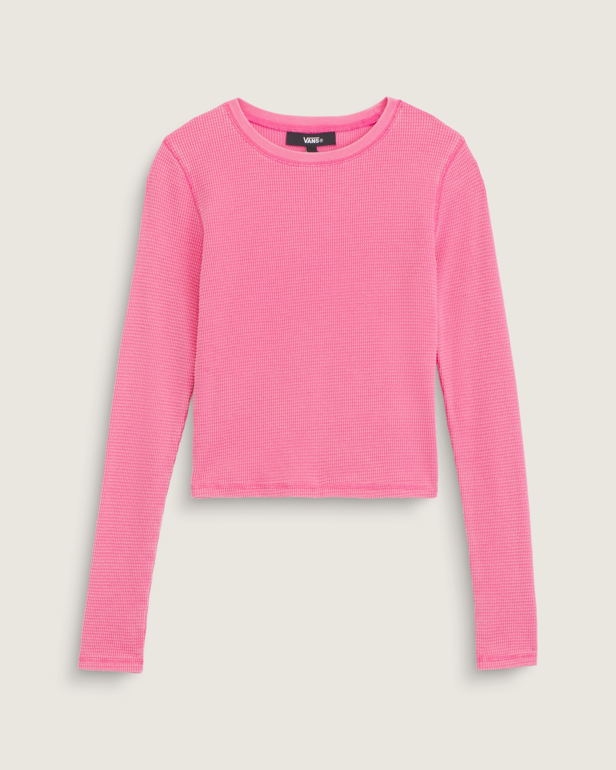 Teri Waffle Long Sleeve Shirt VANS Pink Velvet HERO