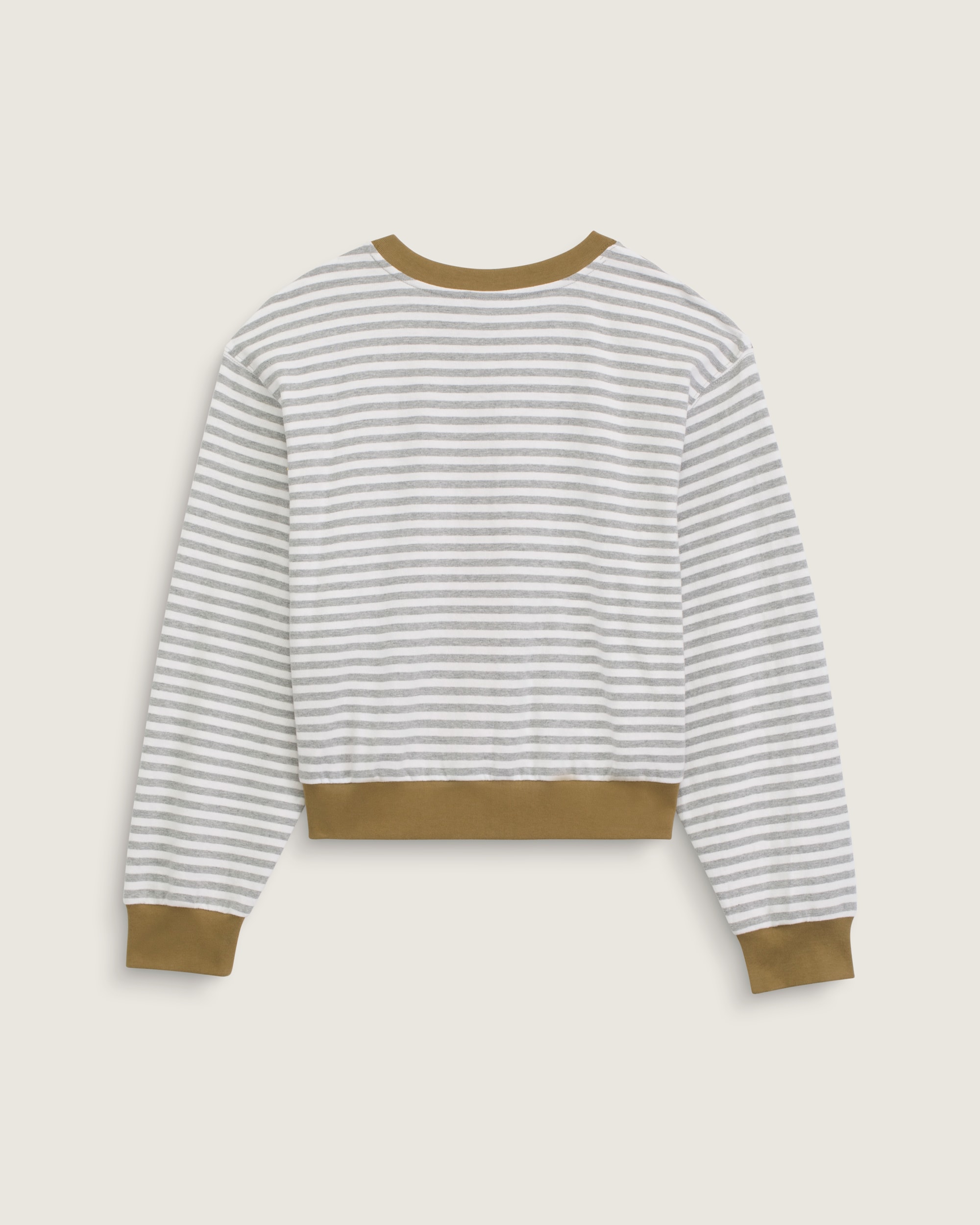 Molly Long Sleeve Henley VANS Marshmallow White  Cement Heather Grey ALT1