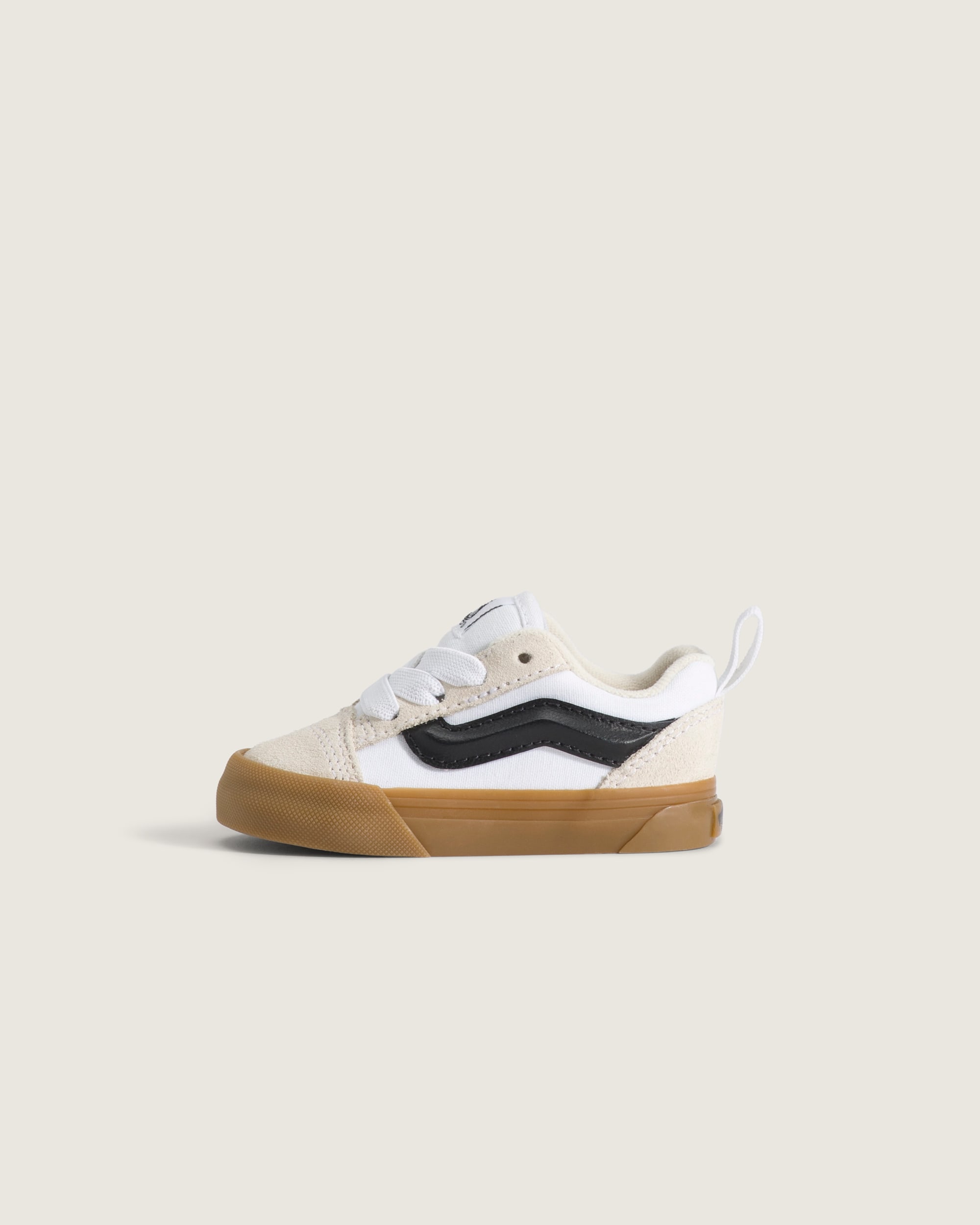 Toddler Knu Skool Shoe VANS Turtledove White  Marshmallow White HERO