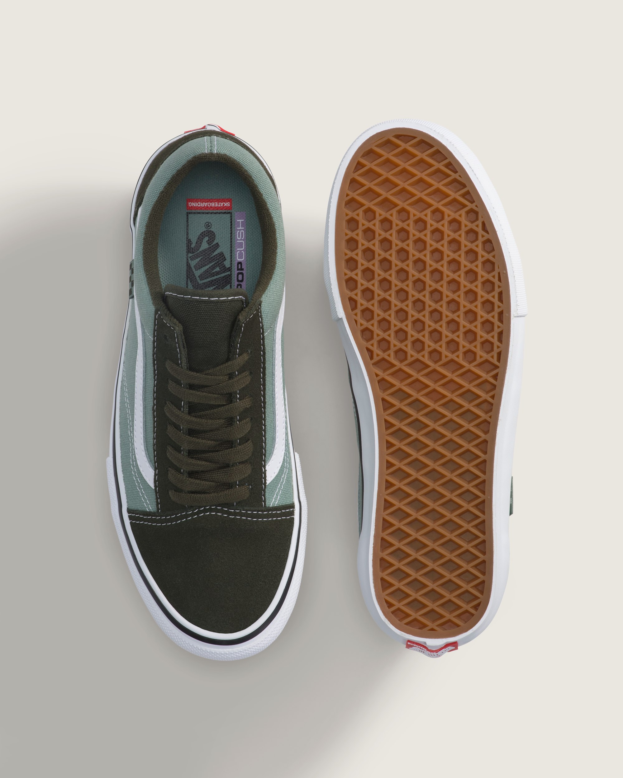 Skate Old Skool Shoe VANS Obsidian Fern Green ALT2